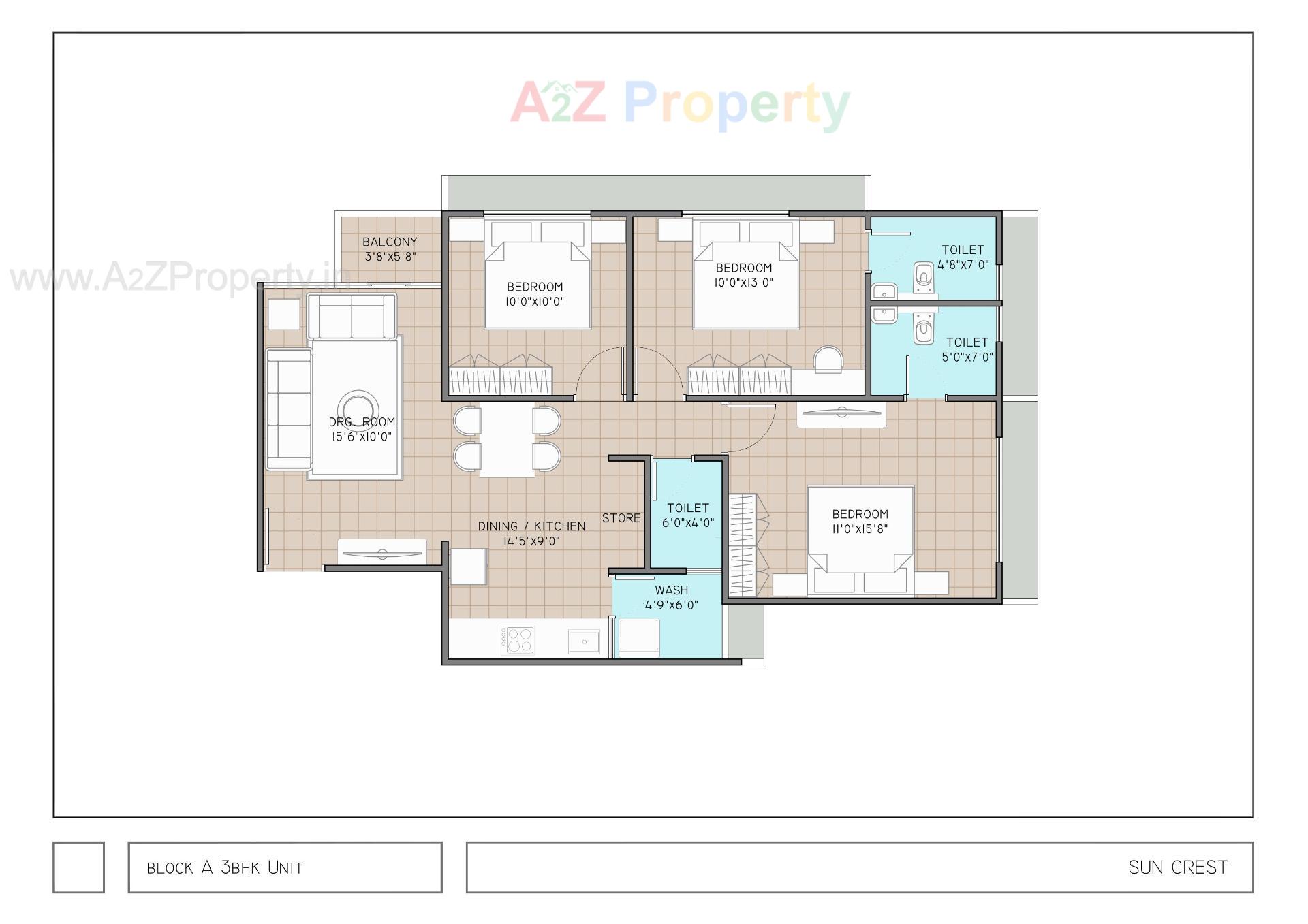 Layout of real estate project Sun Crest located at Bhadaj, Ahmedabad, Gujarat