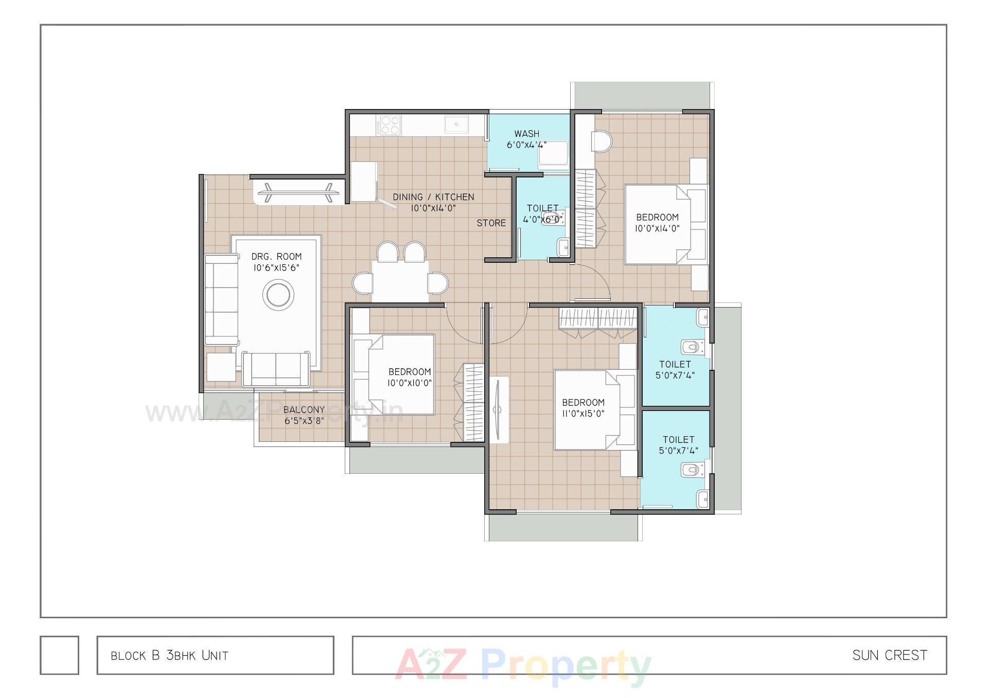 Layout of real estate project Sun Crest located at Bhadaj, Ahmedabad, Gujarat