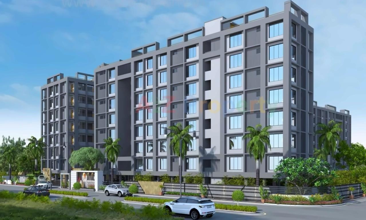 3D Elevation of real estate project Sun Divine located at Ghatlodia, Ahmedabad, Gujarat