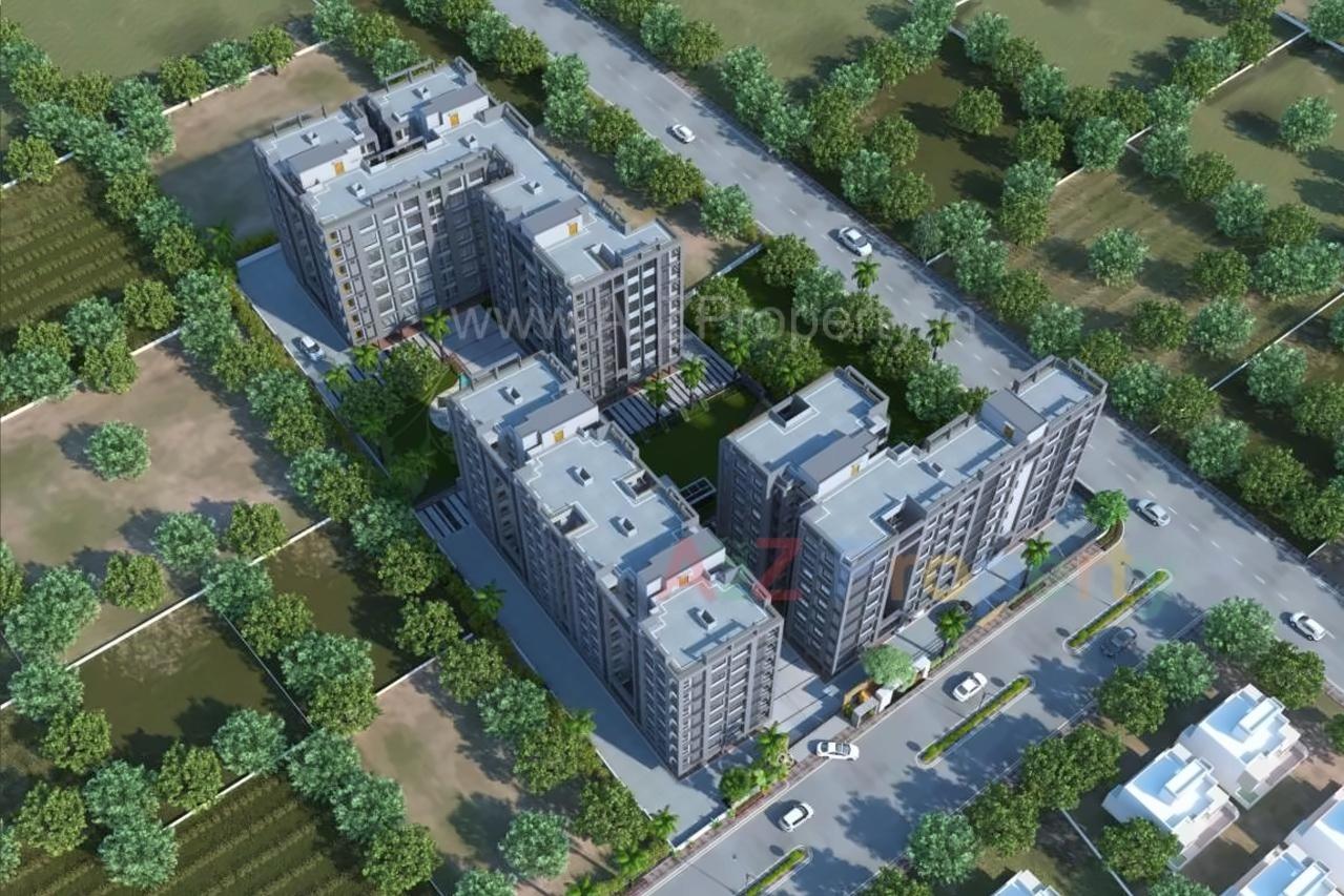 3D Elevation of real estate project Sun Divine located at Ghatlodia, Ahmedabad, Gujarat