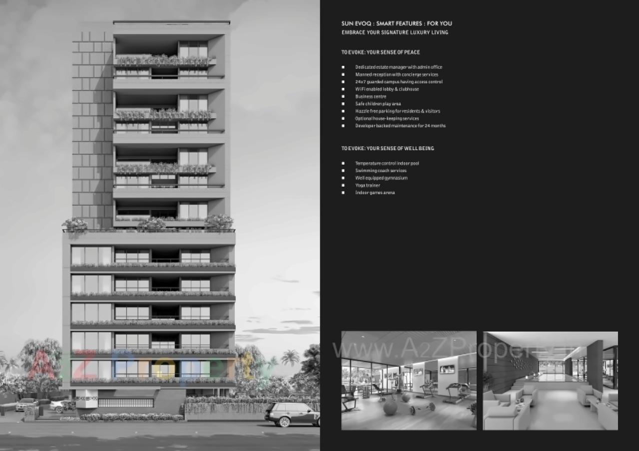 3D Elevation of real estate project Sun Evoq located at City, Ahmedabad, Gujarat