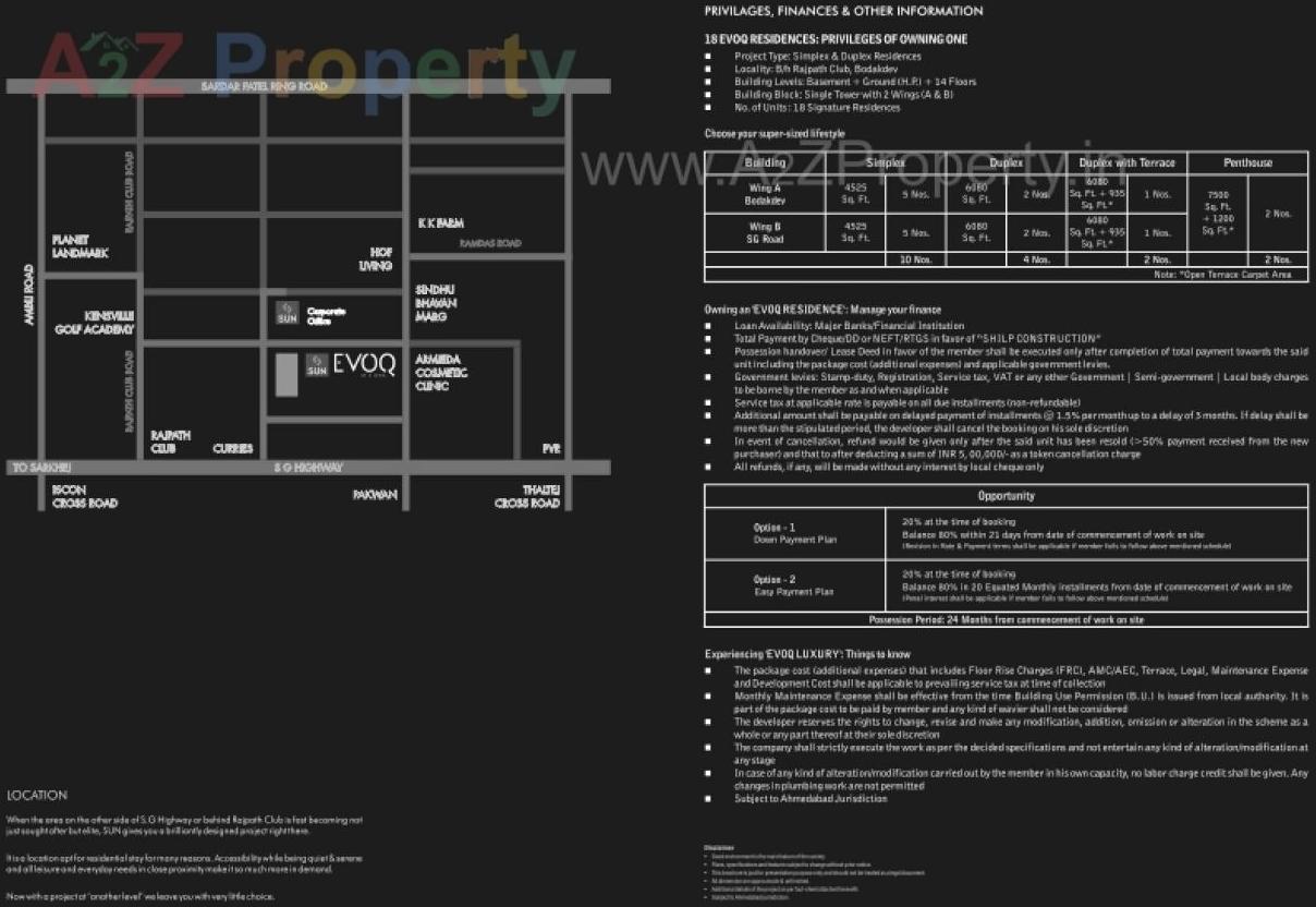  of real estate project Sun Evoq located at City, Ahmedabad, Gujarat