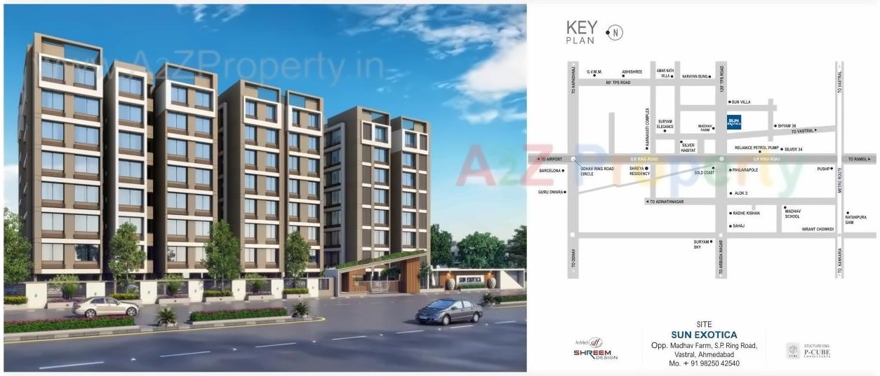  of real estate project Sun Exotica located at Vastral, Ahmedabad, Gujarat