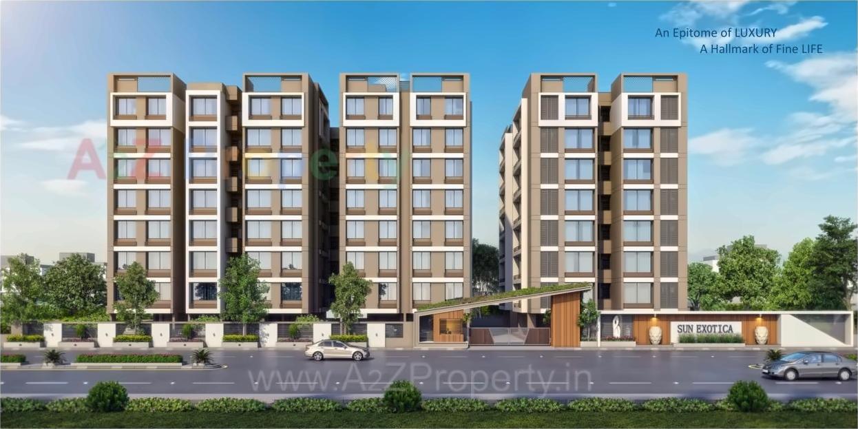 3D Elevation of real estate project Sun Exotica located at Vastral, Ahmedabad, Gujarat