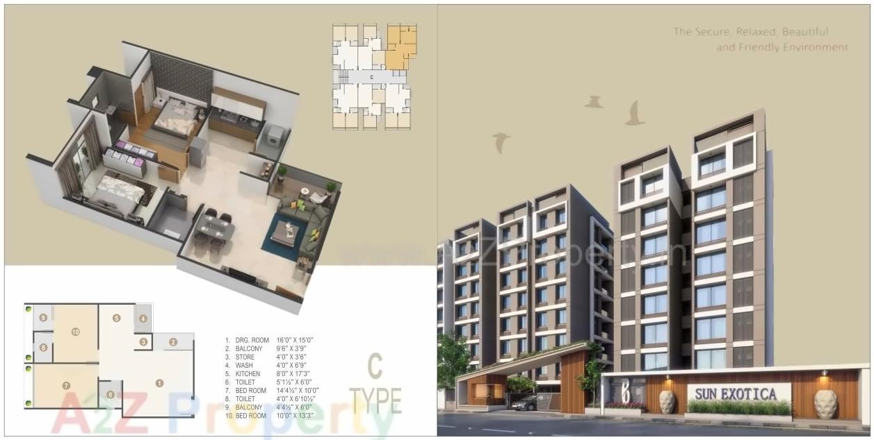 Layout of real estate project Sun Exotica located at Vastral, Ahmedabad, Gujarat