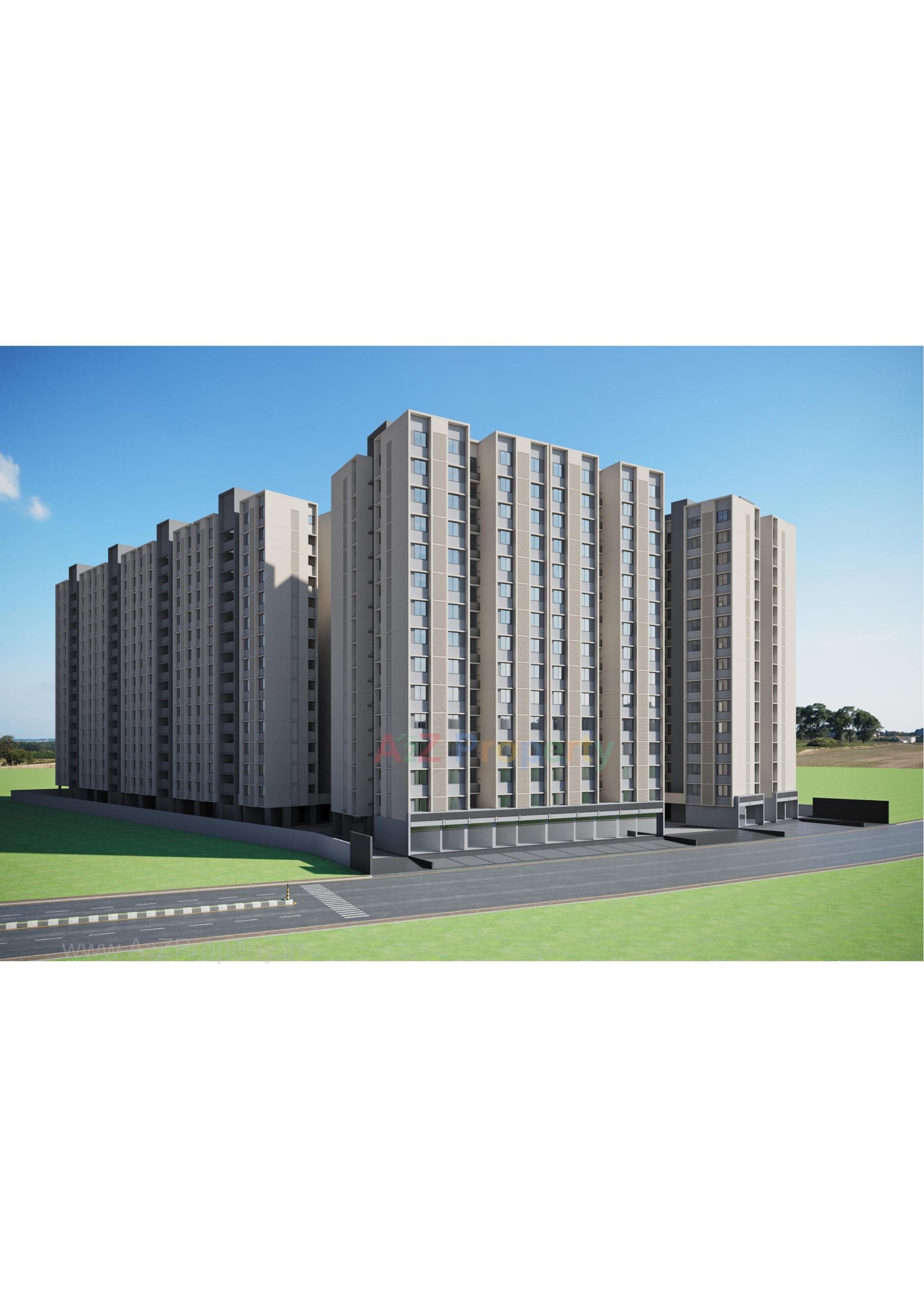 3D Elevation of real estate project Sun Footprints located at Sanathal, Ahmedabad, Gujarat