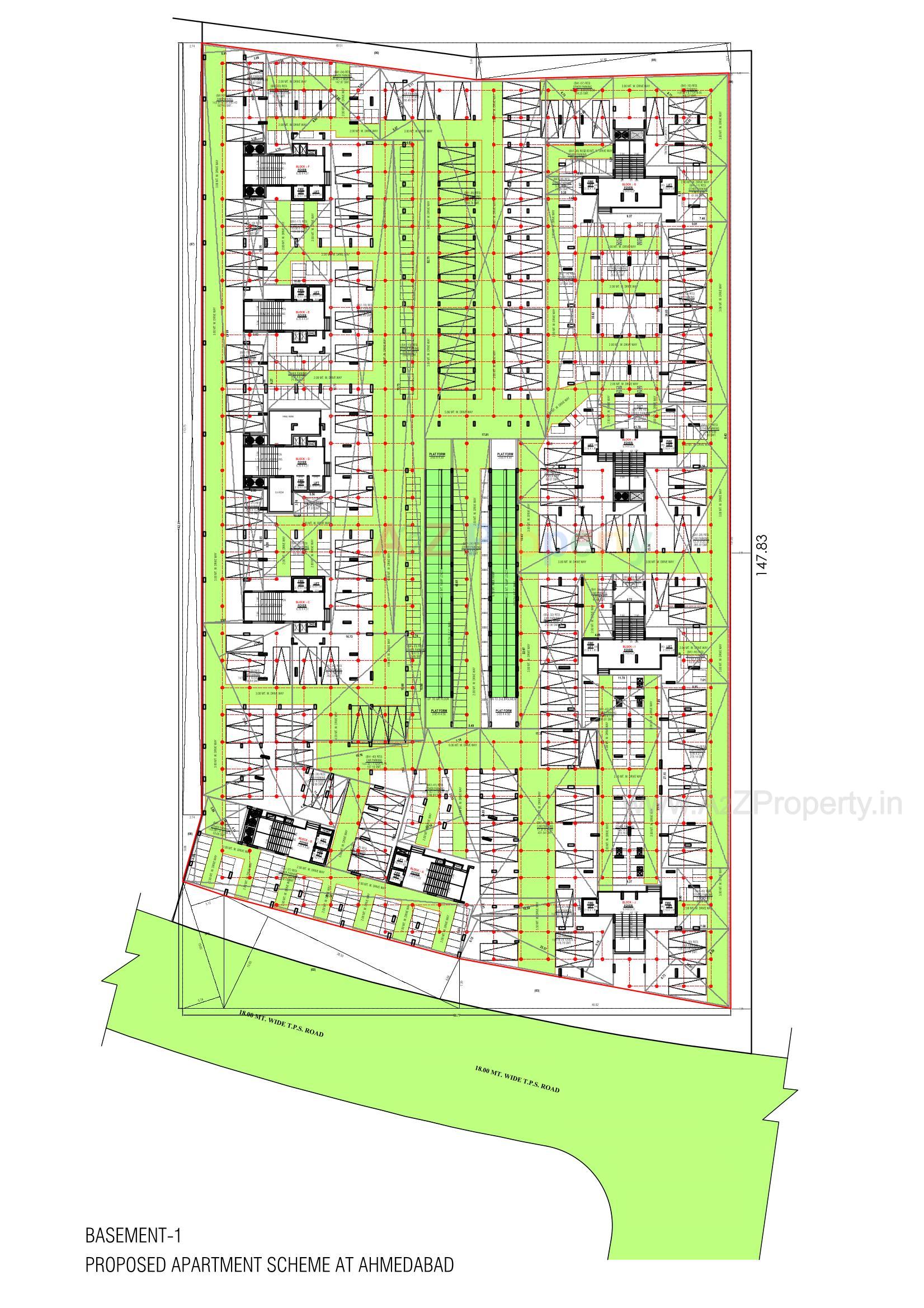 Layout of real estate project Sun Footprints located at Sanathal, Ahmedabad, Gujarat
