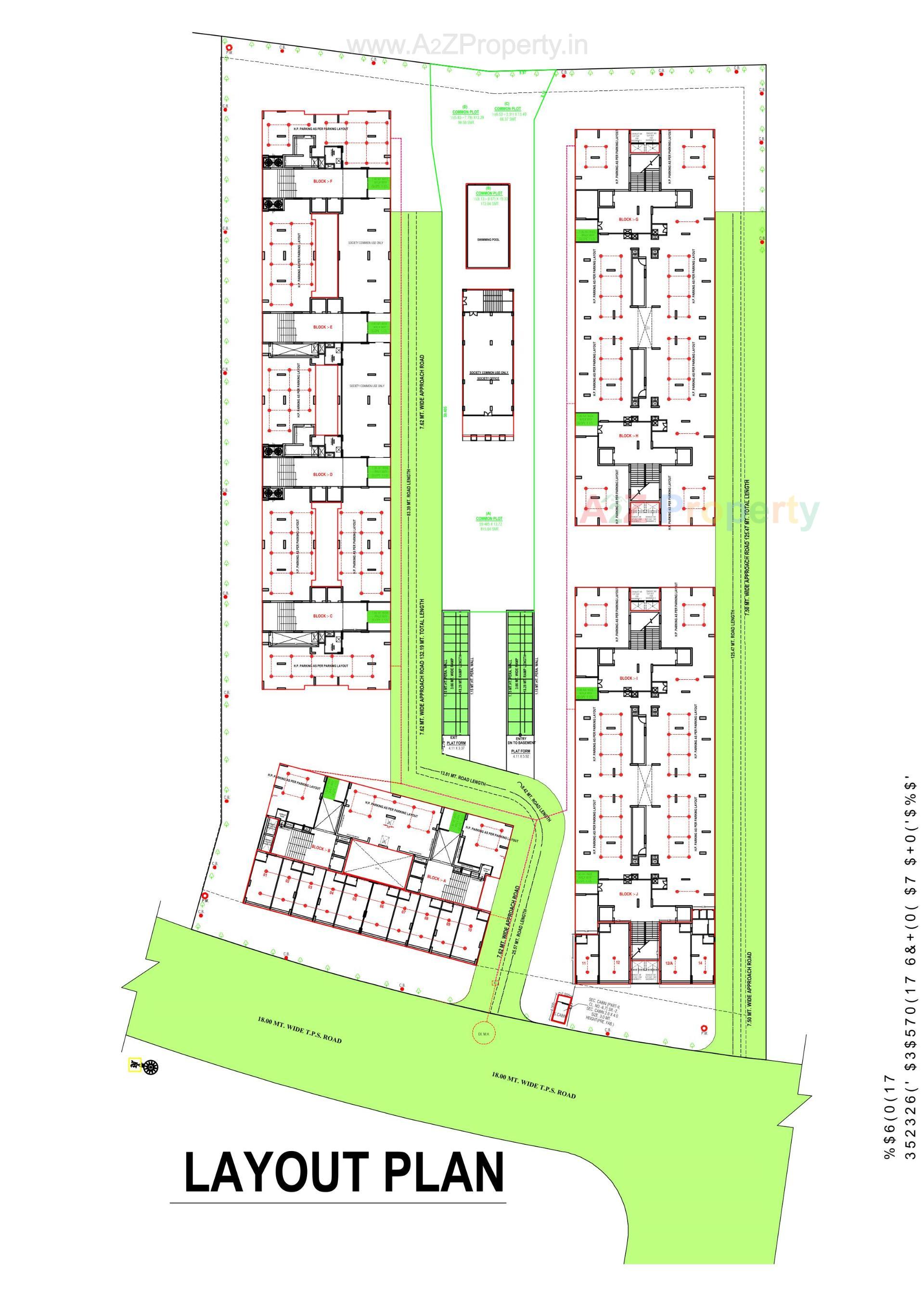 Layout of real estate project Sun Footprints located at Sanathal, Ahmedabad, Gujarat