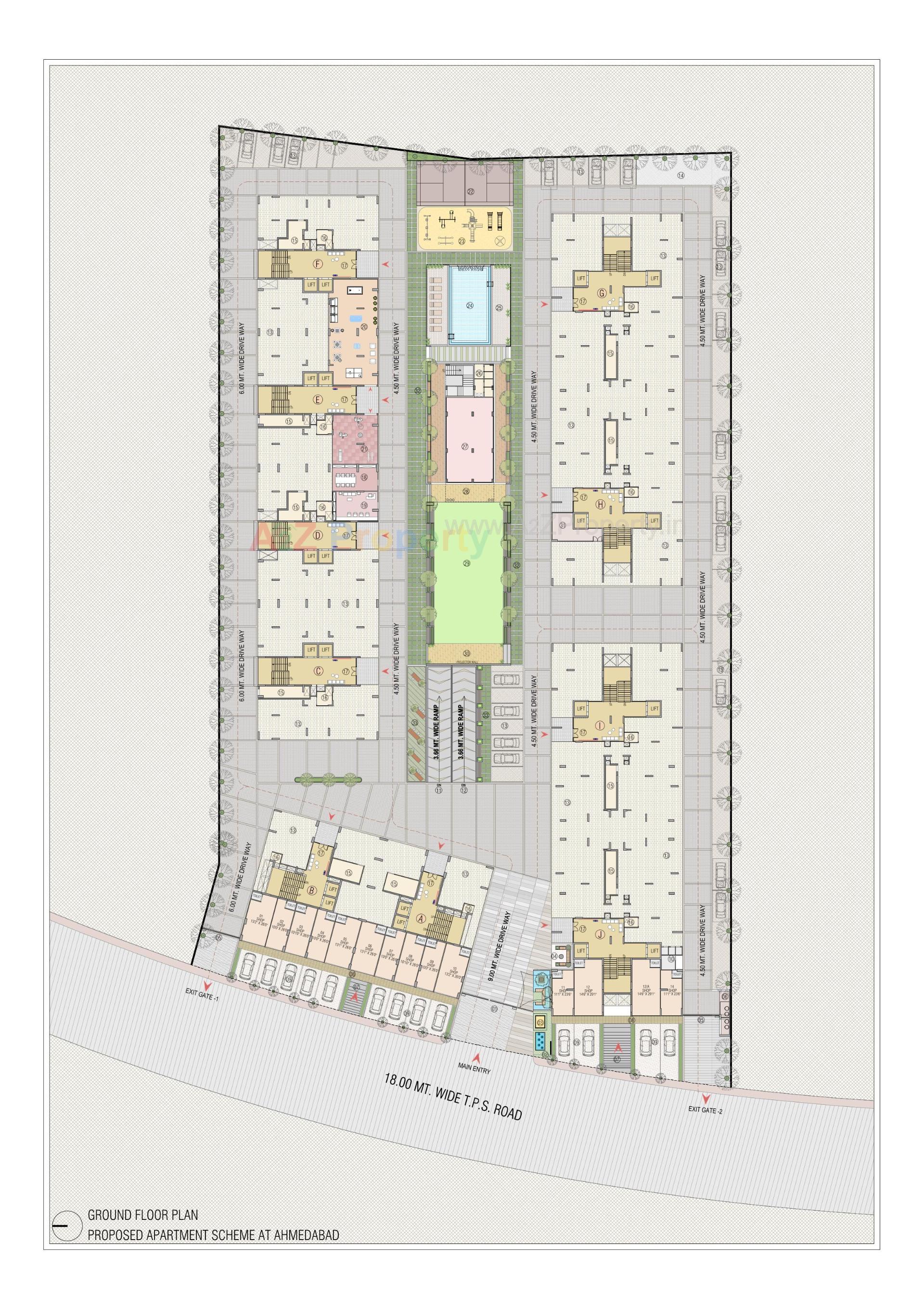 Layout of real estate project Sun Footprints located at Sanathal, Ahmedabad, Gujarat