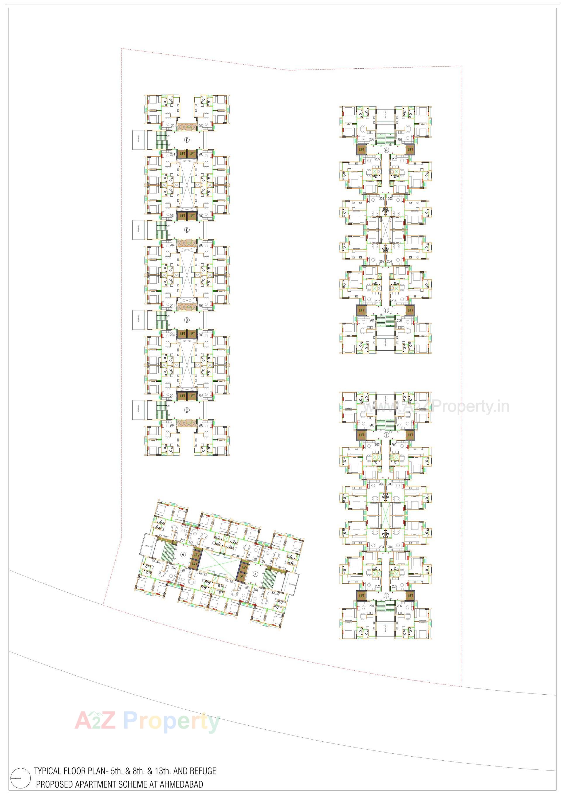 Layout of real estate project Sun Footprints located at Sanathal, Ahmedabad, Gujarat