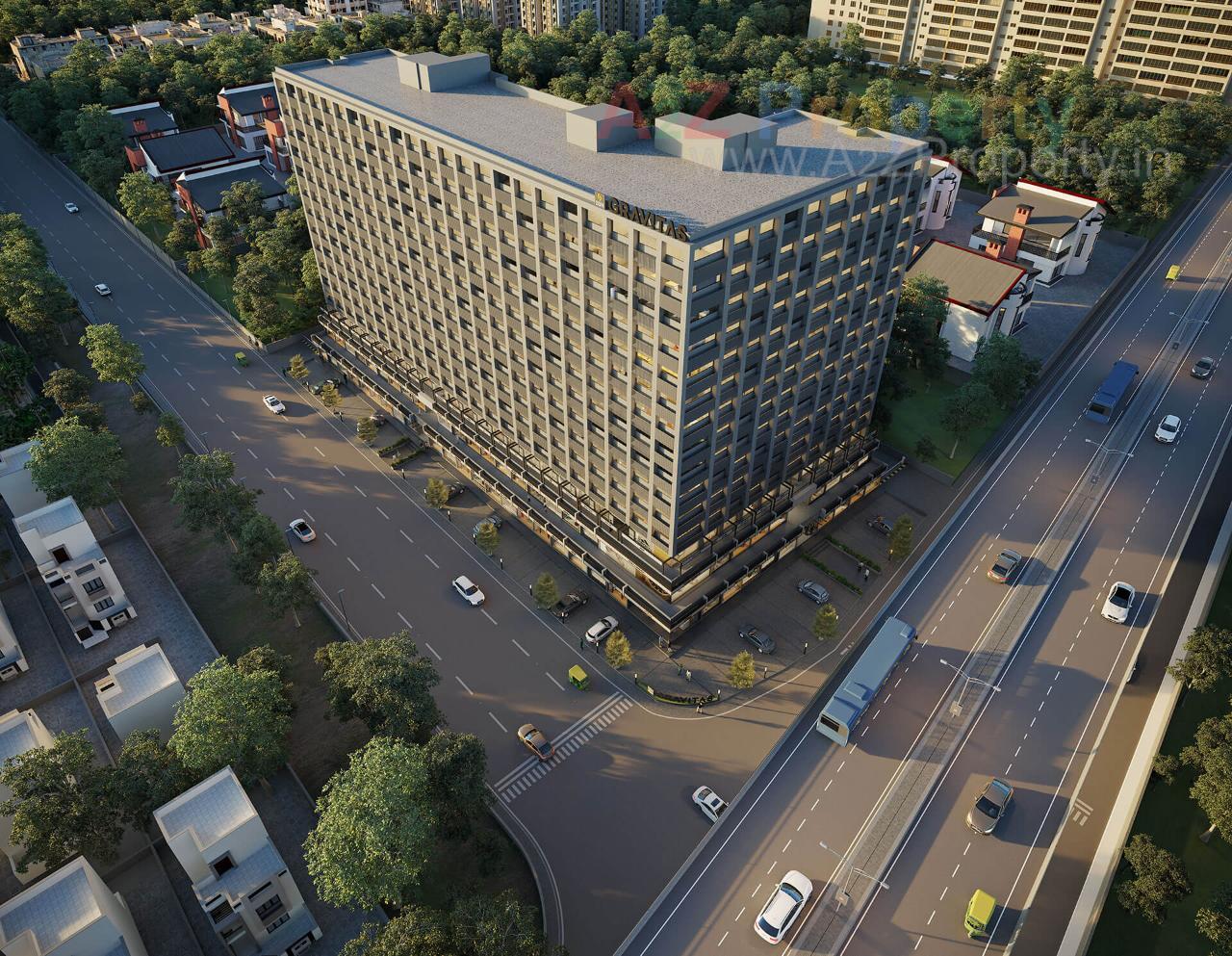 3D Elevation of real estate project Sun Gravitas located at Vejalpur, Ahmedabad, Gujarat