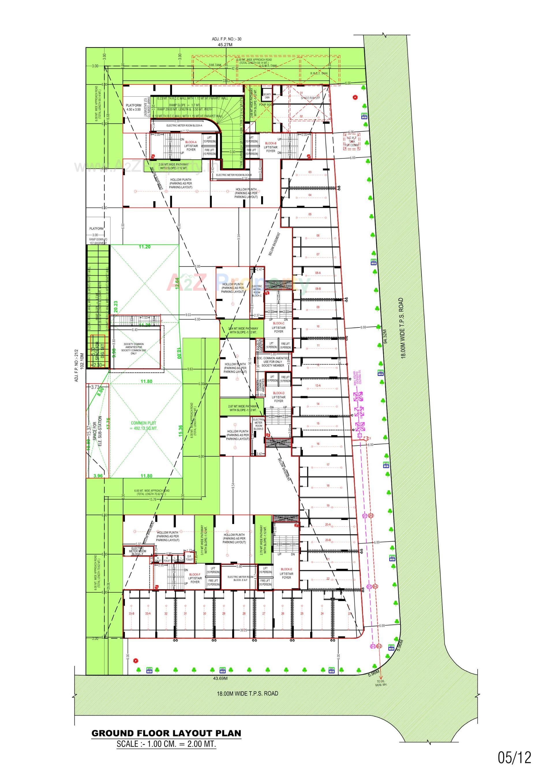Layout of real estate project Sun Parkwest located at Shela, Ahmedabad, Gujarat