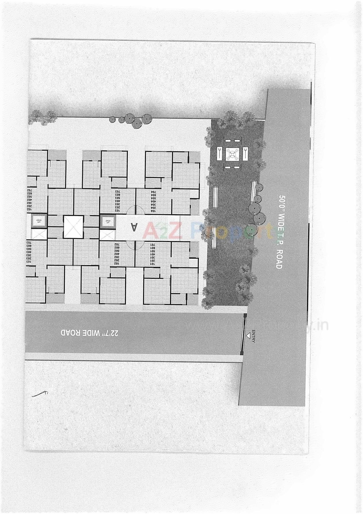 Layout of real estate project Sun Residency located at Vastral, Ahmedabad, Gujarat