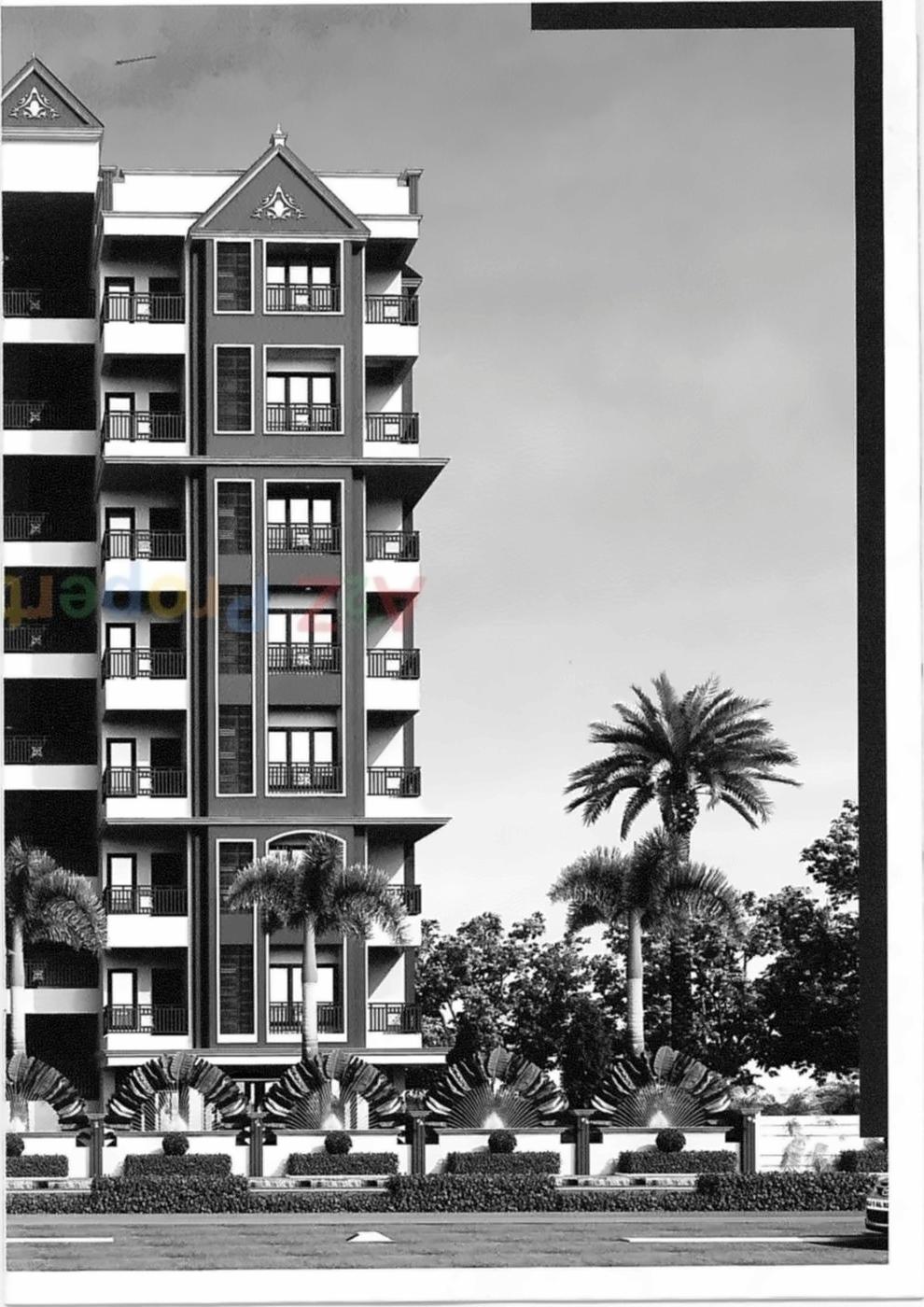 3D Elevation of real estate project Sun Residency located at Vastral, Ahmedabad, Gujarat