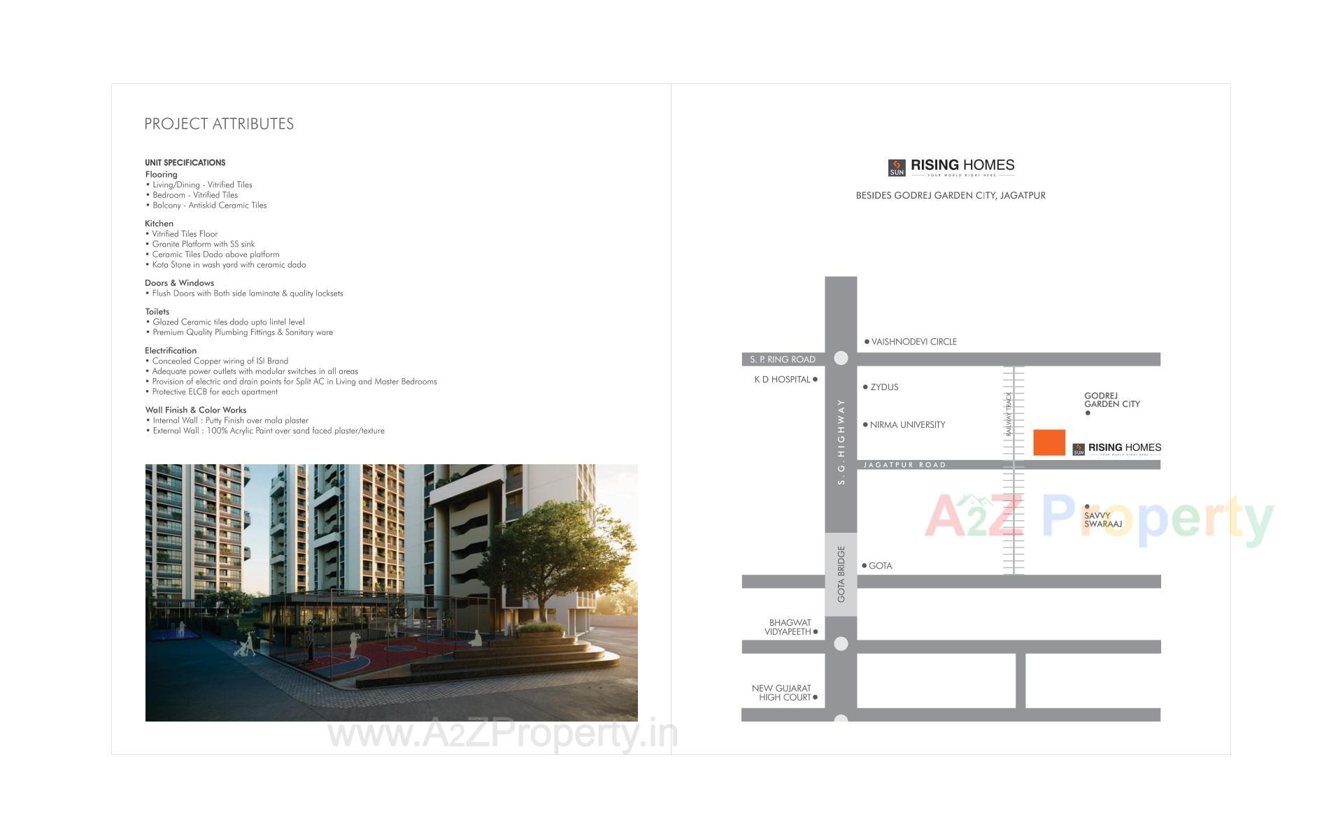  of real estate project Sun Rising Homes located at Jagatpur, Ahmedabad, Gujarat