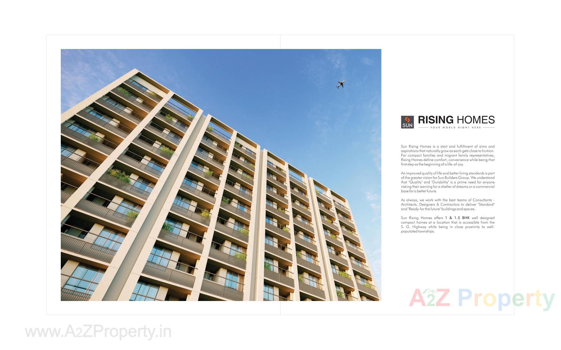 3D Elevation of real estate project Sun Rising Homes located at Jagatpur, Ahmedabad, Gujarat