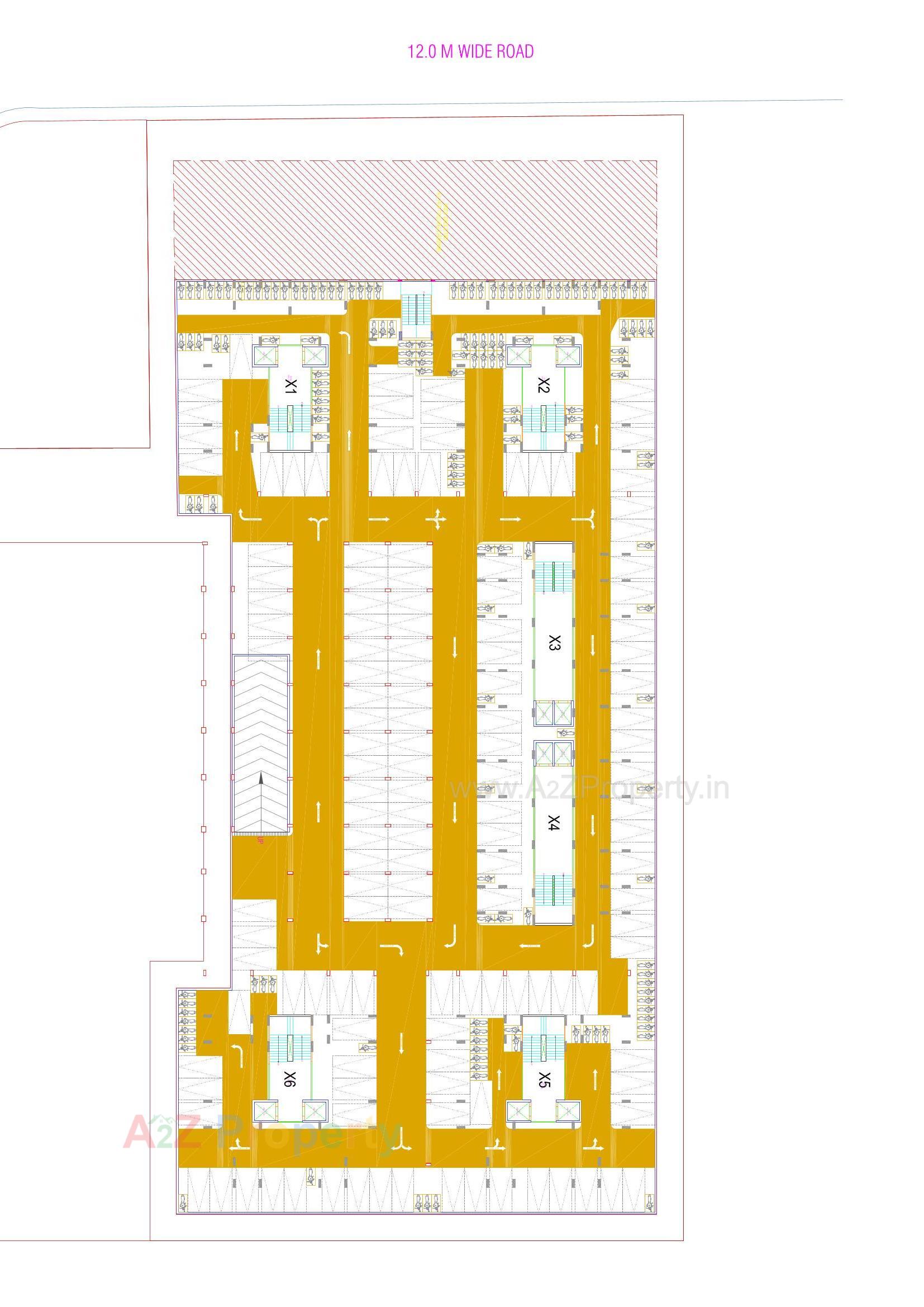 Layout of real estate project Sun Rising Homes located at Jagatpur, Ahmedabad, Gujarat