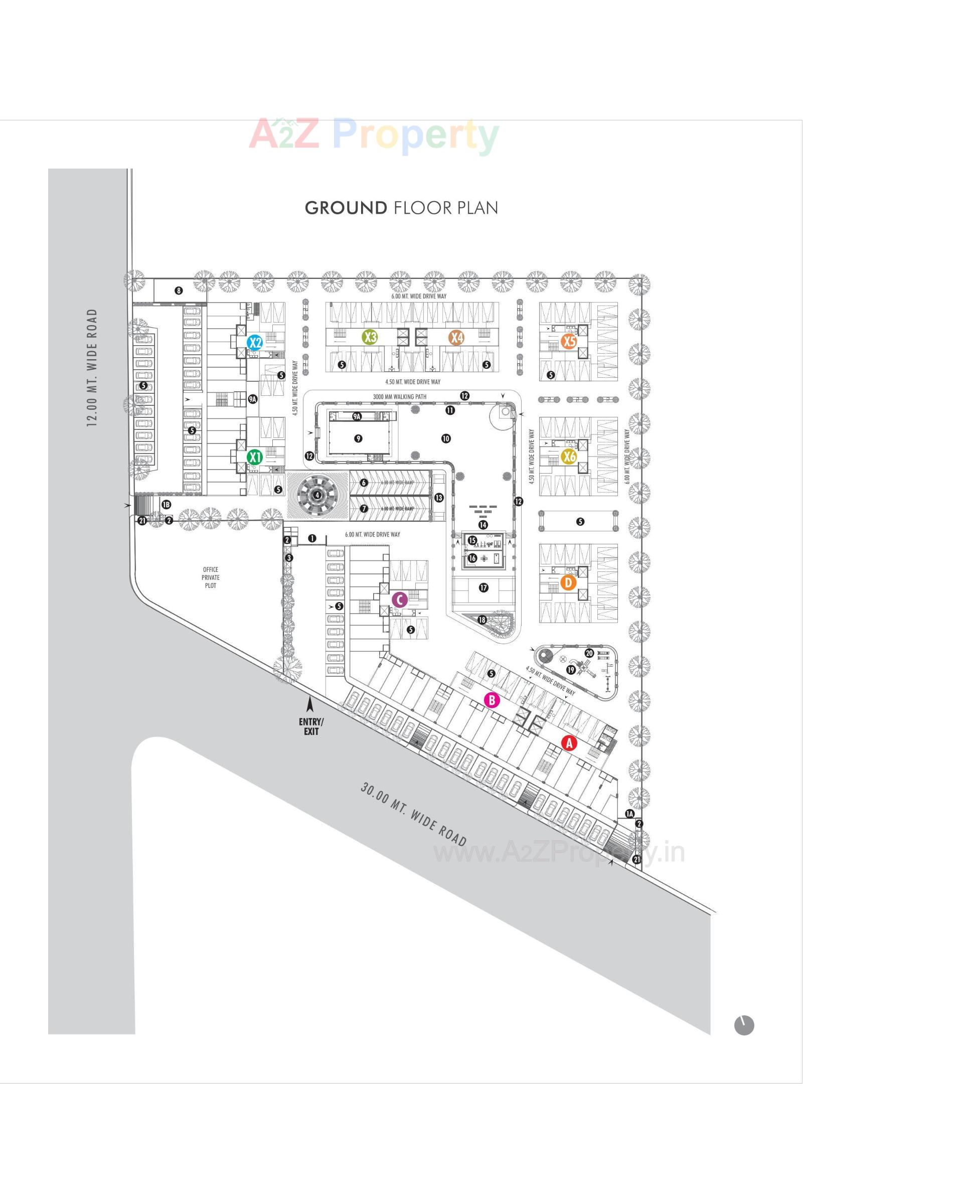 Layout of real estate project Sun Rising Homes located at Jagatpur, Ahmedabad, Gujarat