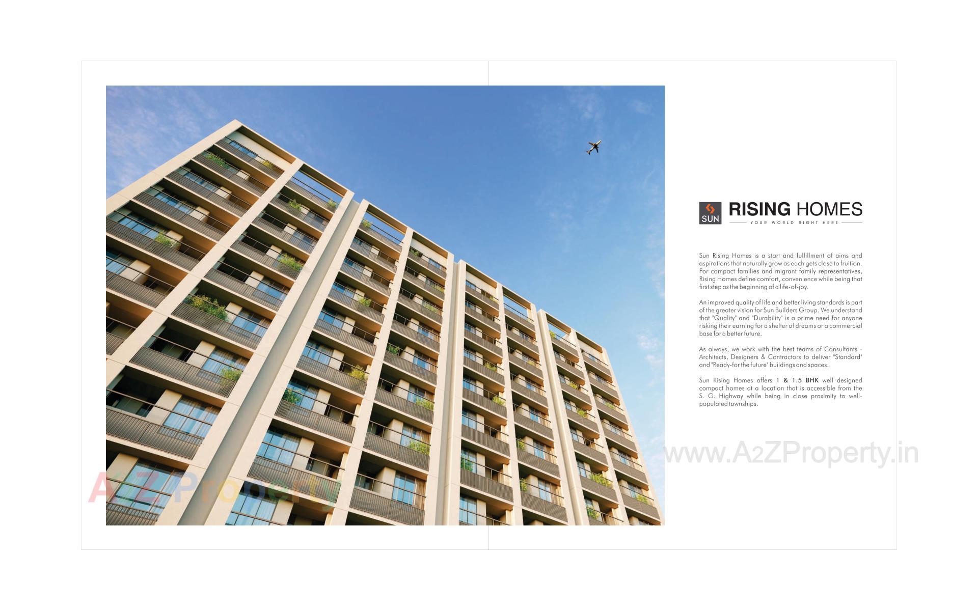 3D Elevation of real estate project Sun Rising Homes located at Jagatpur, Ahmedabad, Gujarat