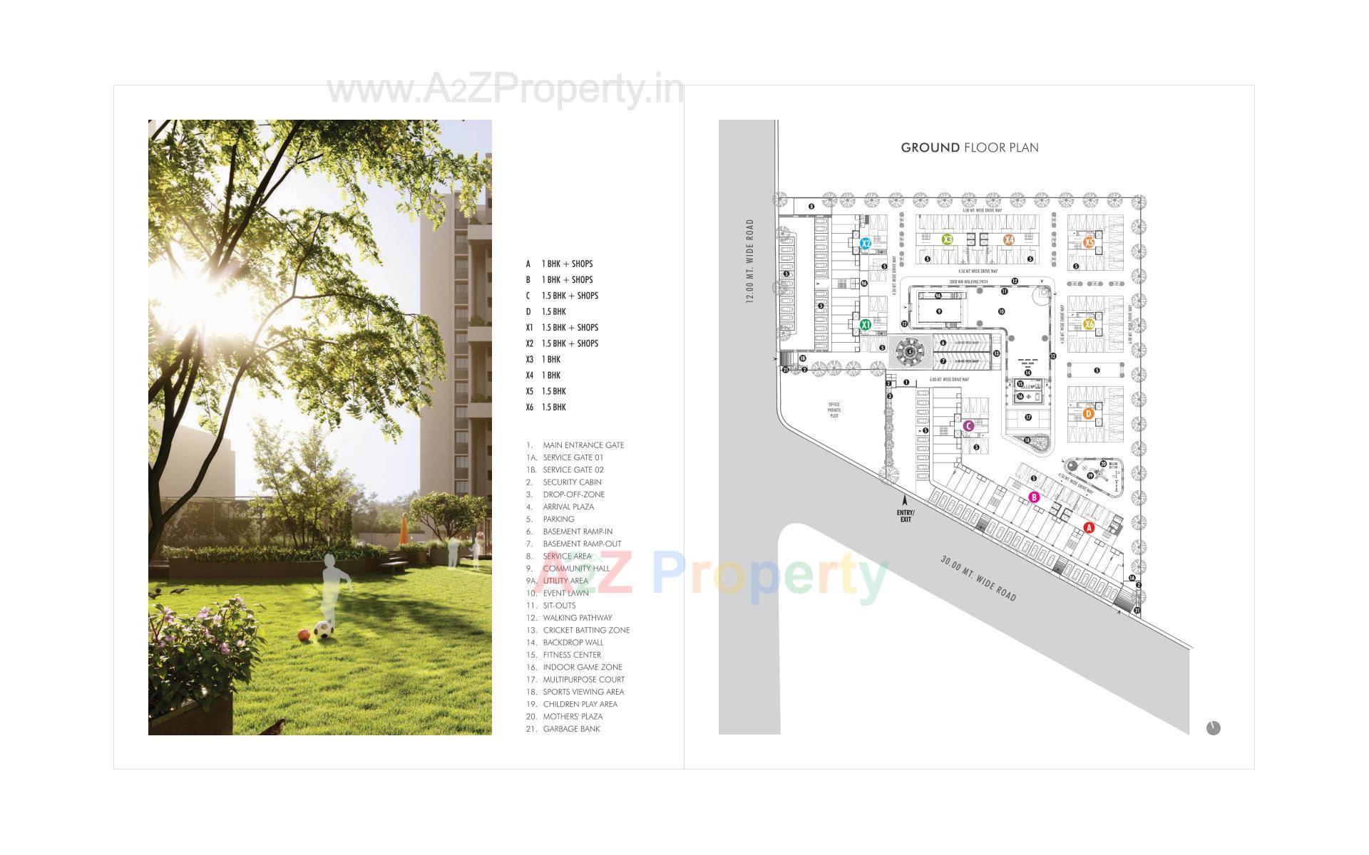 Layout of real estate project Sun Rising Homes located at Jagatpur, Ahmedabad, Gujarat