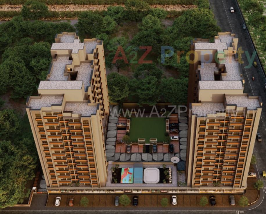3D Elevation of real estate project Sun Shela One located at Shela, Ahmedabad, Gujarat