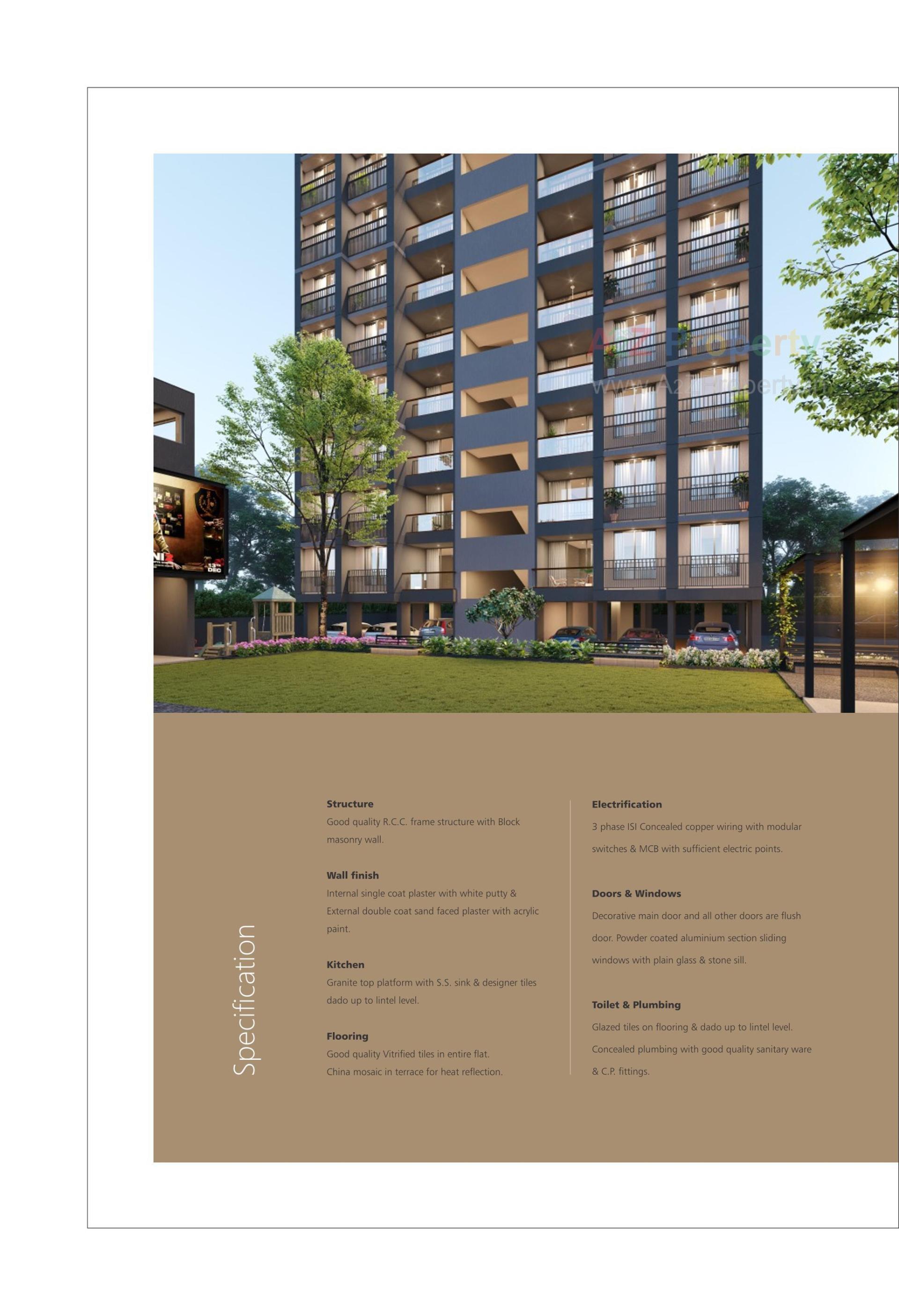 3D Elevation of real estate project Sun Sierra located at Bhadaj, Ahmedabad, Gujarat