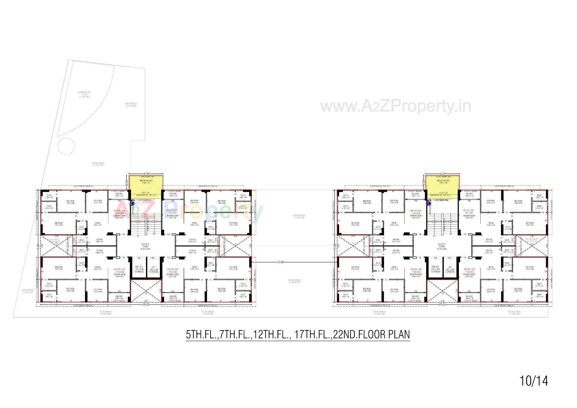 Layout of real estate project Sun Skyview located at Shela, Ahmedabad, Gujarat
