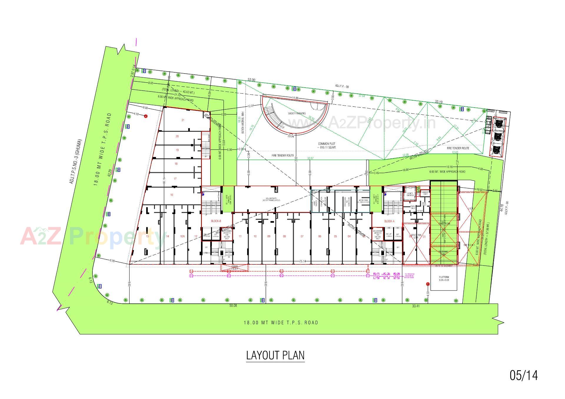 Layout of real estate project Sun Skyview located at Shela, Ahmedabad, Gujarat
