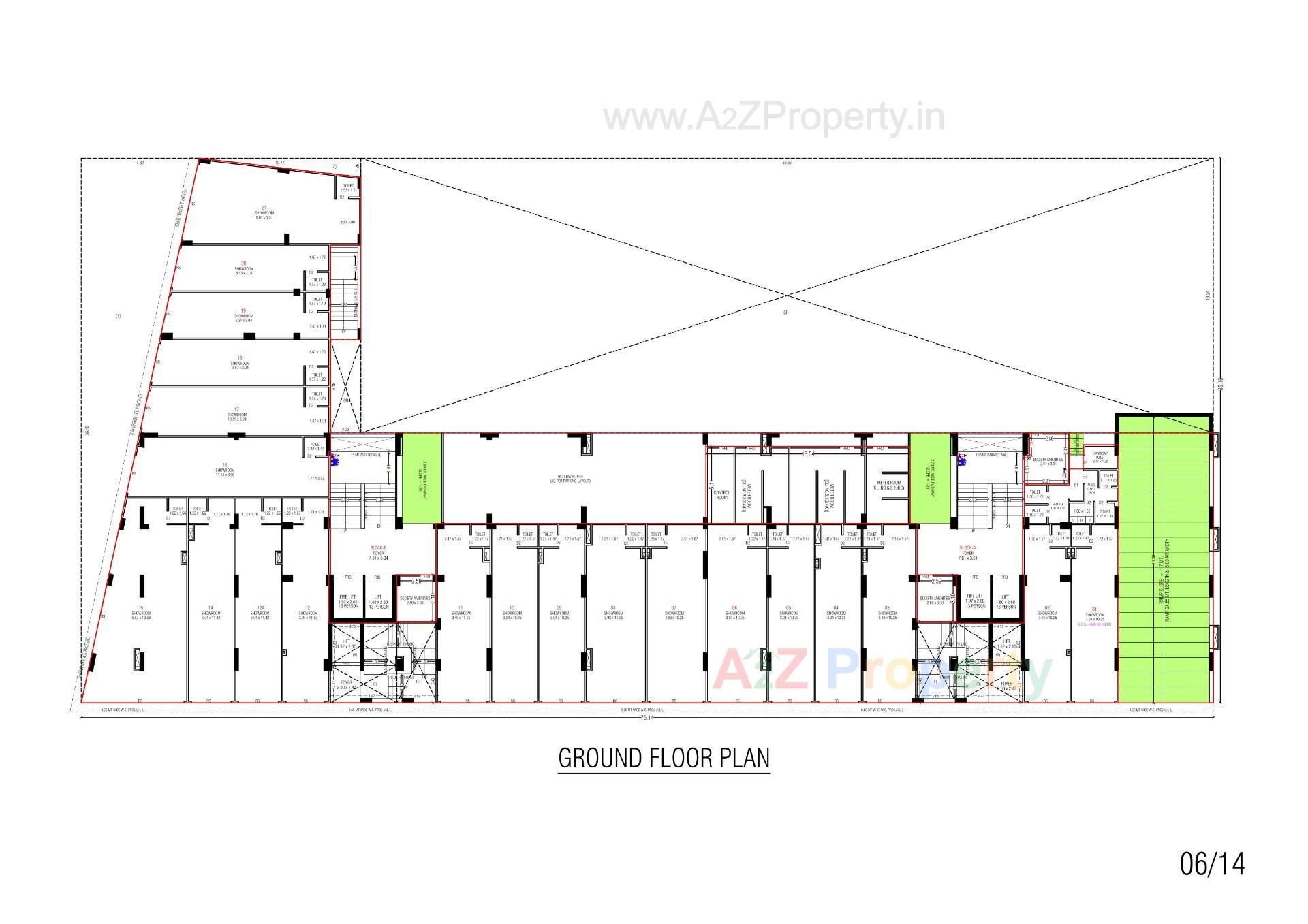 Layout of real estate project Sun Skyview located at Shela, Ahmedabad, Gujarat