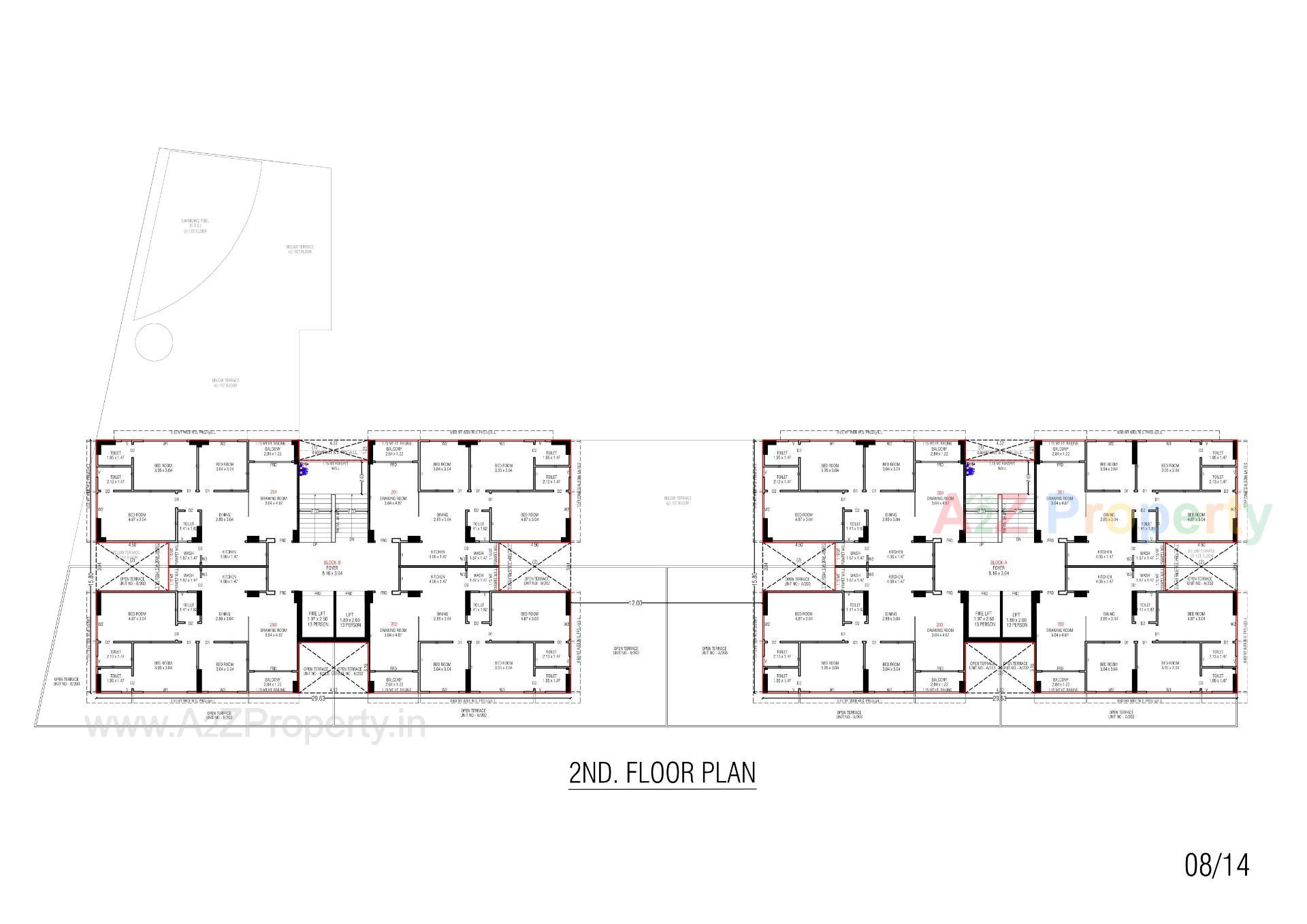 Layout of real estate project Sun Skyview located at Shela, Ahmedabad, Gujarat