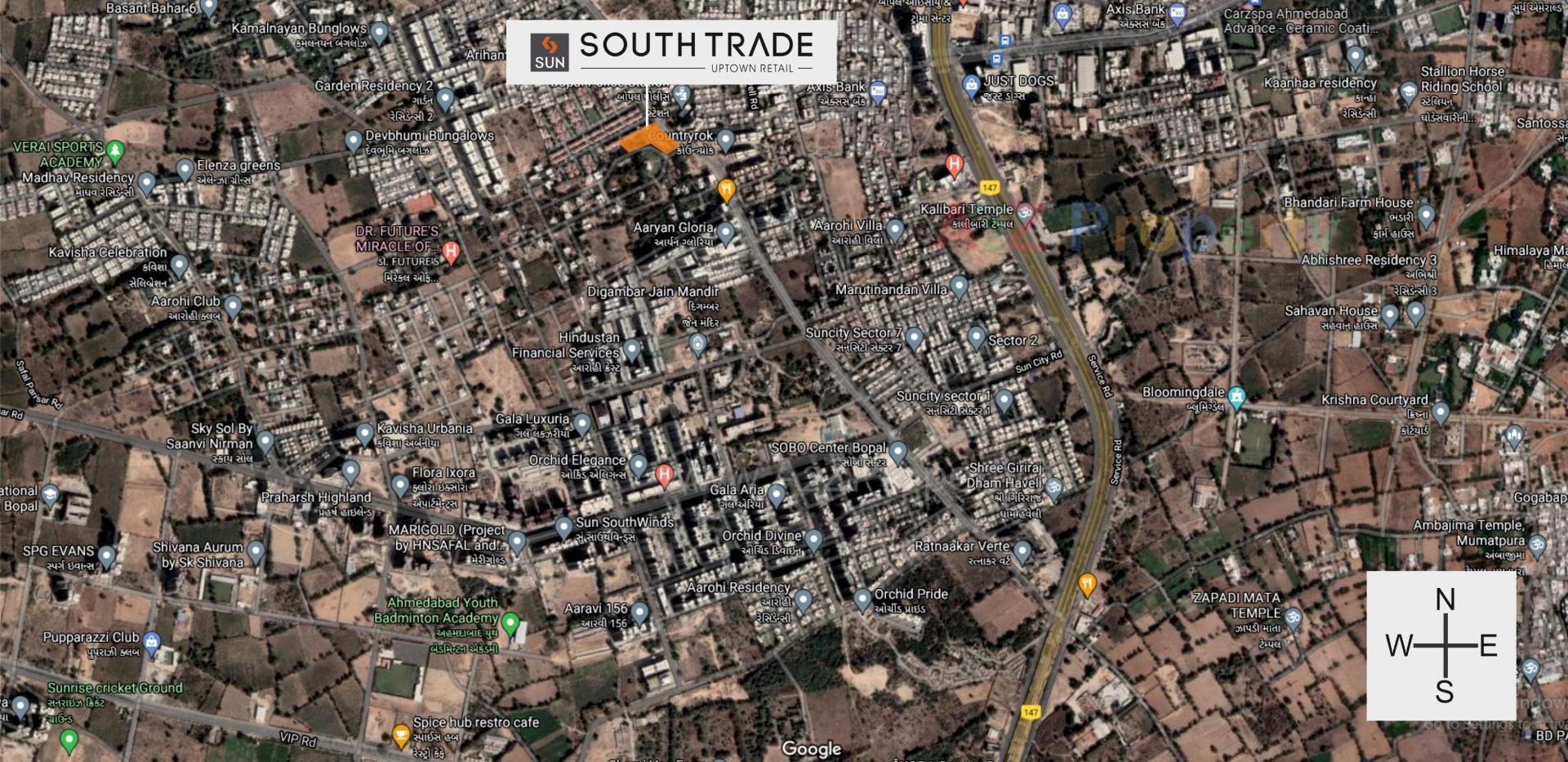  of real estate project Sun South Trade located at Bopal, Ahmedabad, Gujarat