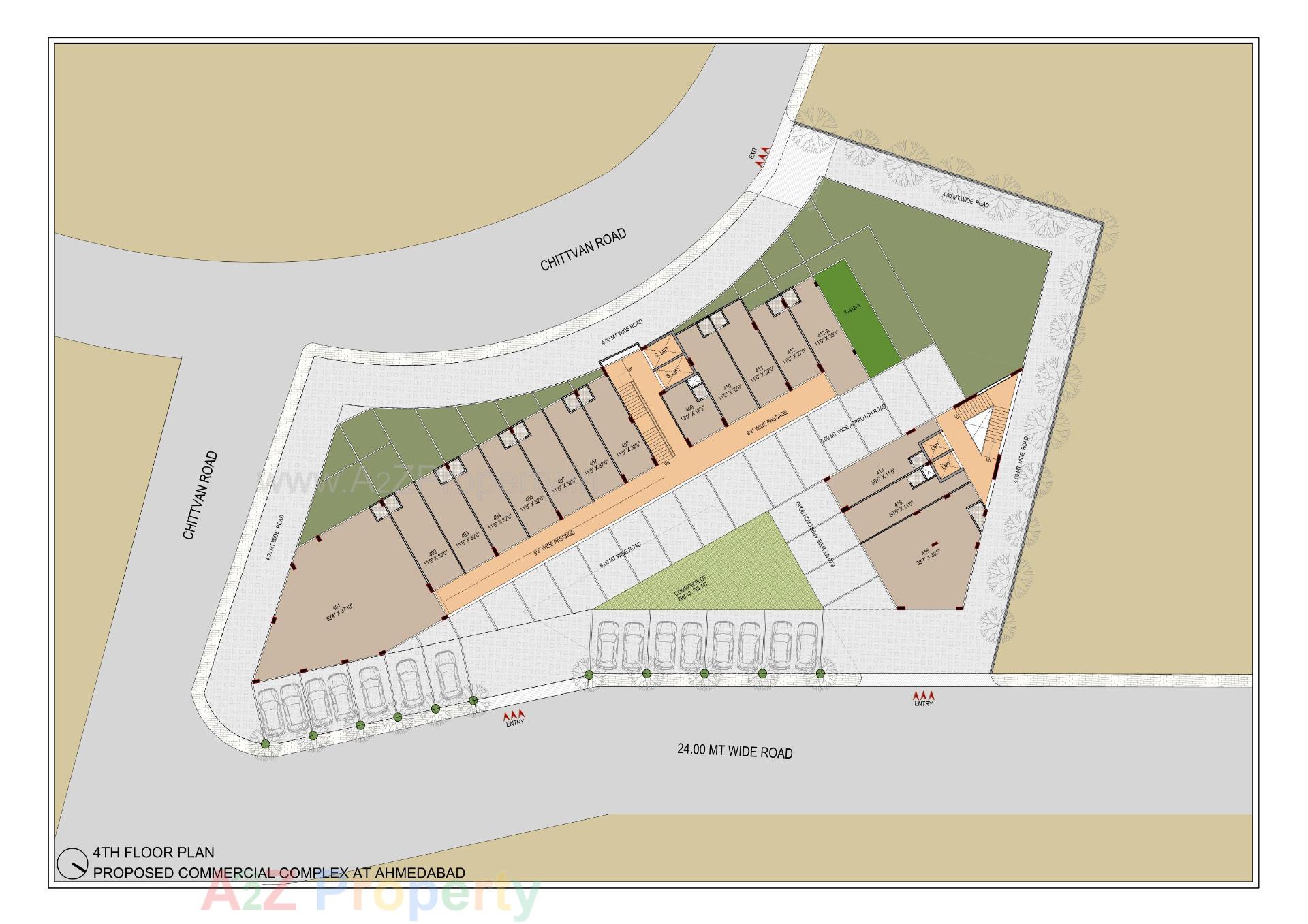 Layout of real estate project Sun South Trade located at Bopal, Ahmedabad, Gujarat