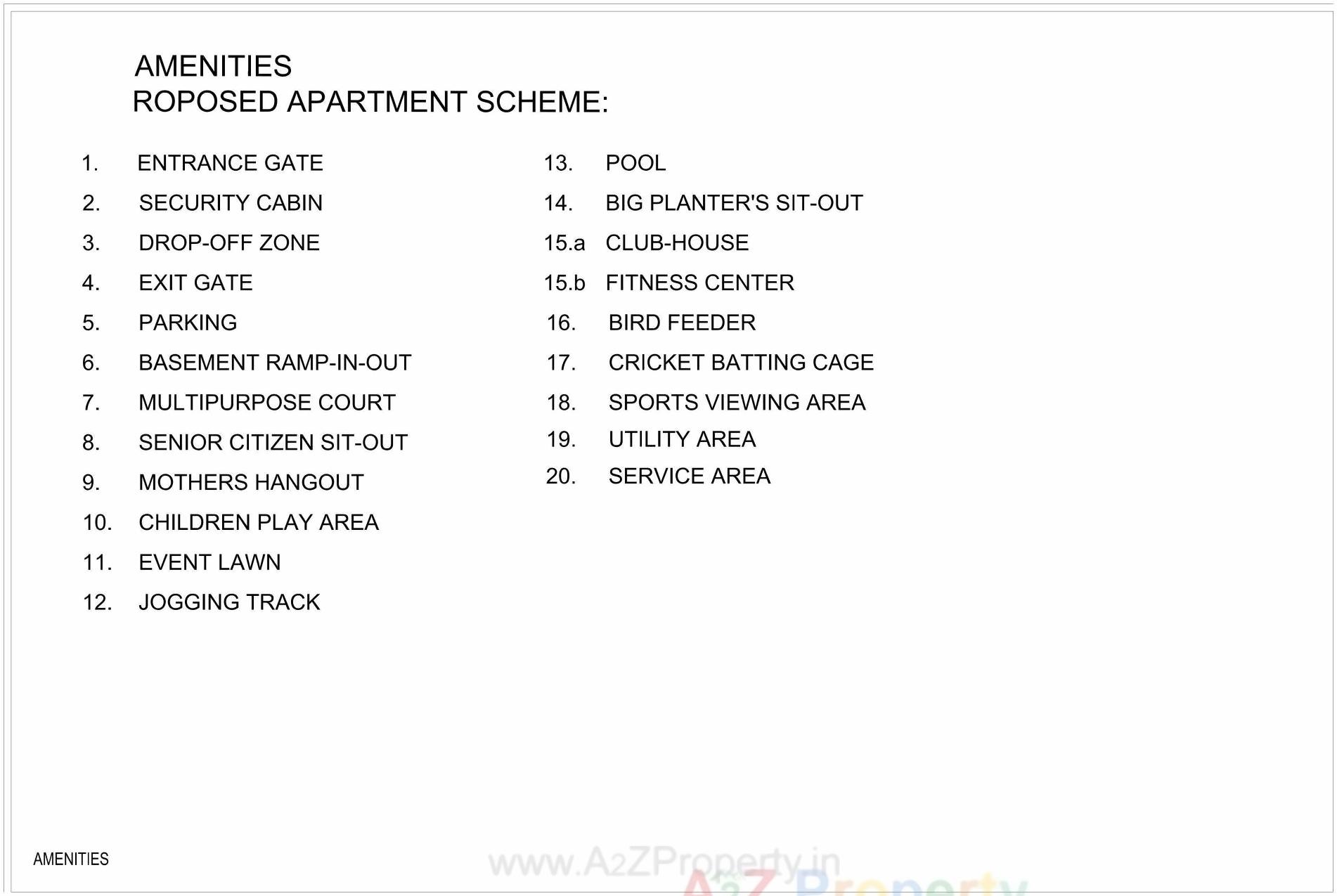 Amenities of Sun Southrayz