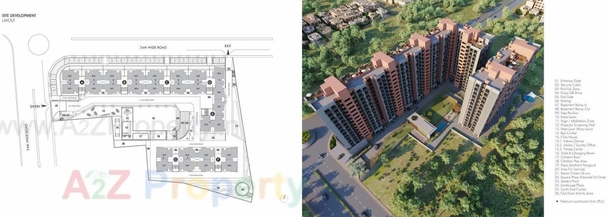 Layout of real estate project Sun Southwinds located at Ghuma, Ahmedabad, Gujarat