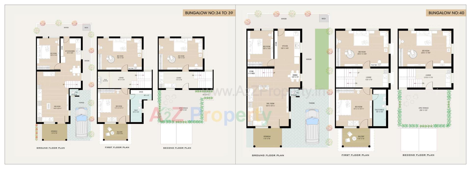 Layout of real estate project Sun Villa Royal located at Ahmedabad, Ahmedabad, Gujarat