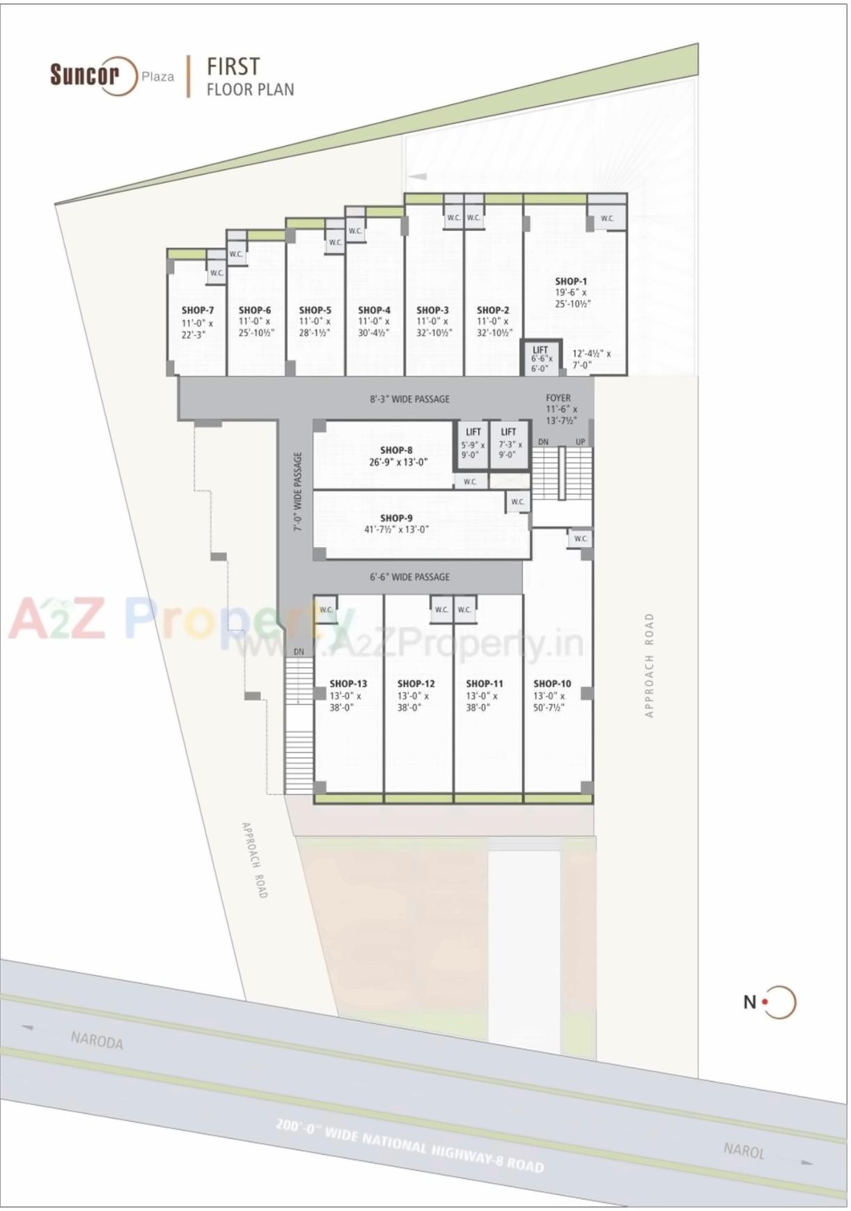 Layout of real estate project Suncor Plaza located at Ghodasar, Ahmedabad, Gujarat