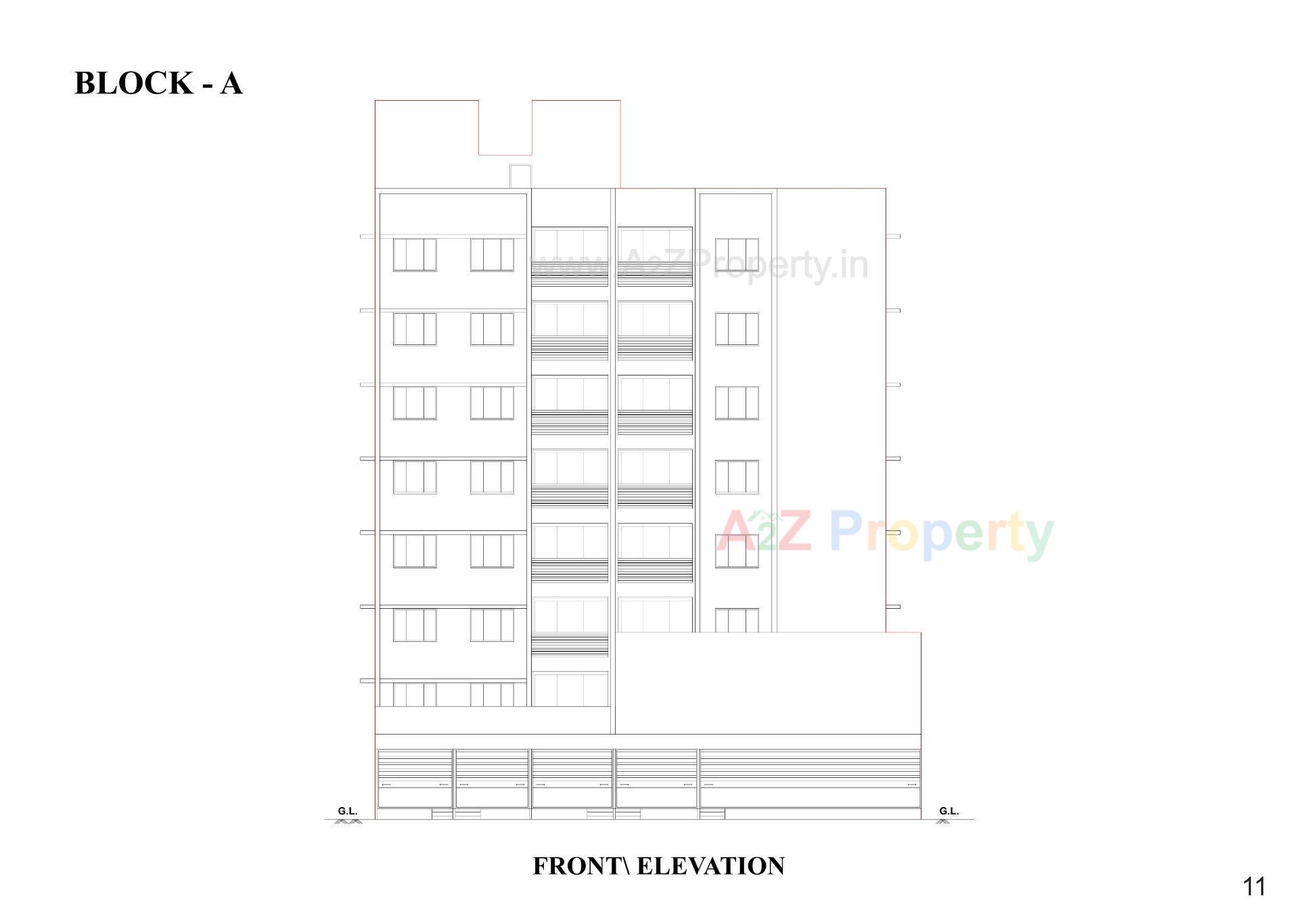 Layout of real estate project Sundaram Sparsh located at Ghuma, Ahmedabad, Gujarat