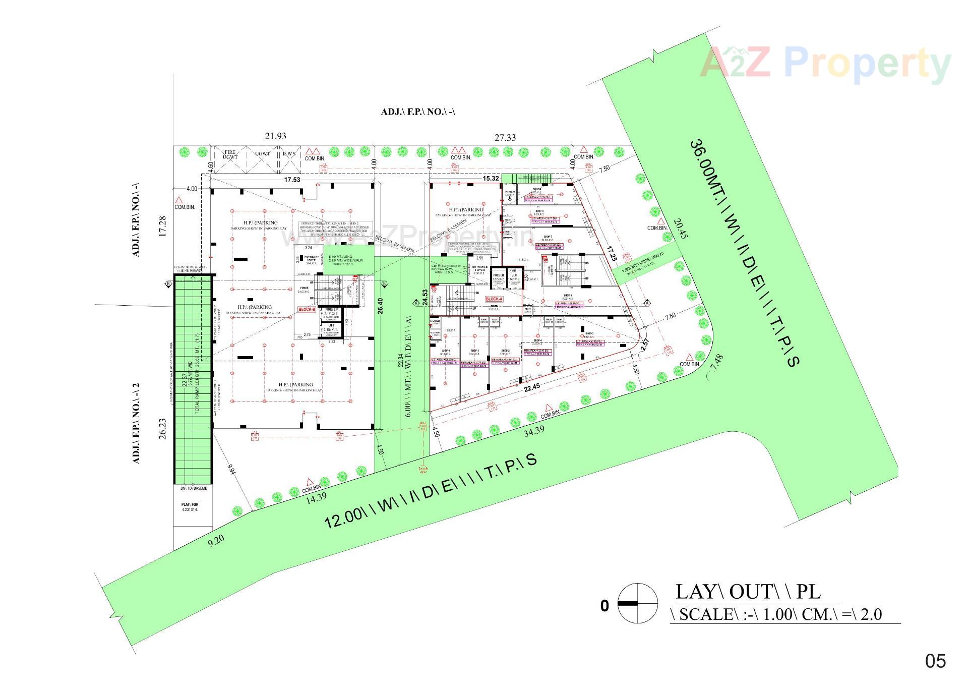 Layout of real estate project Sundaram Sparsh located at Ghuma, Ahmedabad, Gujarat