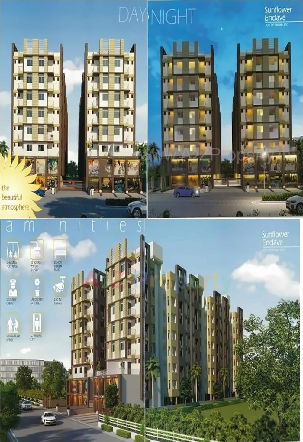 3D Elevation of real estate project Sunflower Enclave Block located at Sarkhej, Ahmedabad, Gujarat