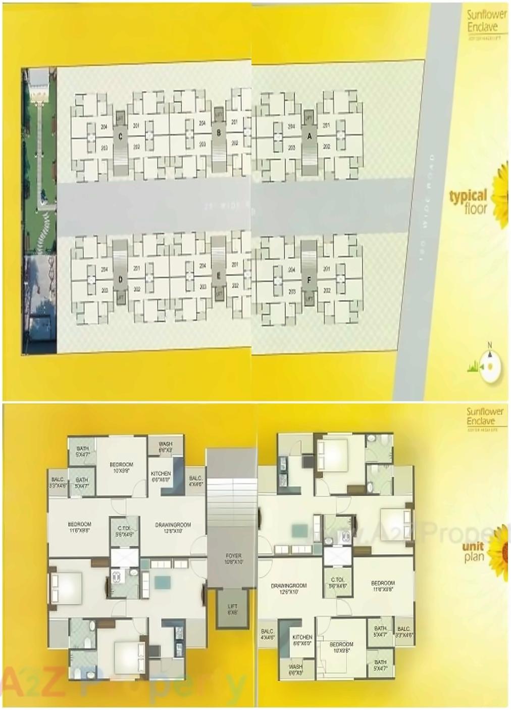 Layout of real estate project Sunflower Enclave Block located at Sarkhej, Ahmedabad, Gujarat