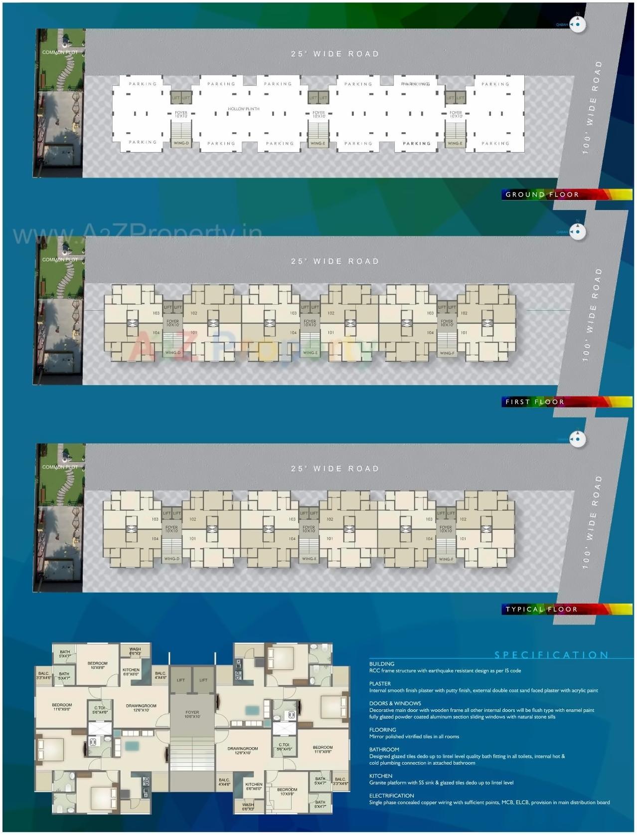 Layout of real estate project Sunflower Enclave located at Sarkhej, Ahmedabad, Gujarat
