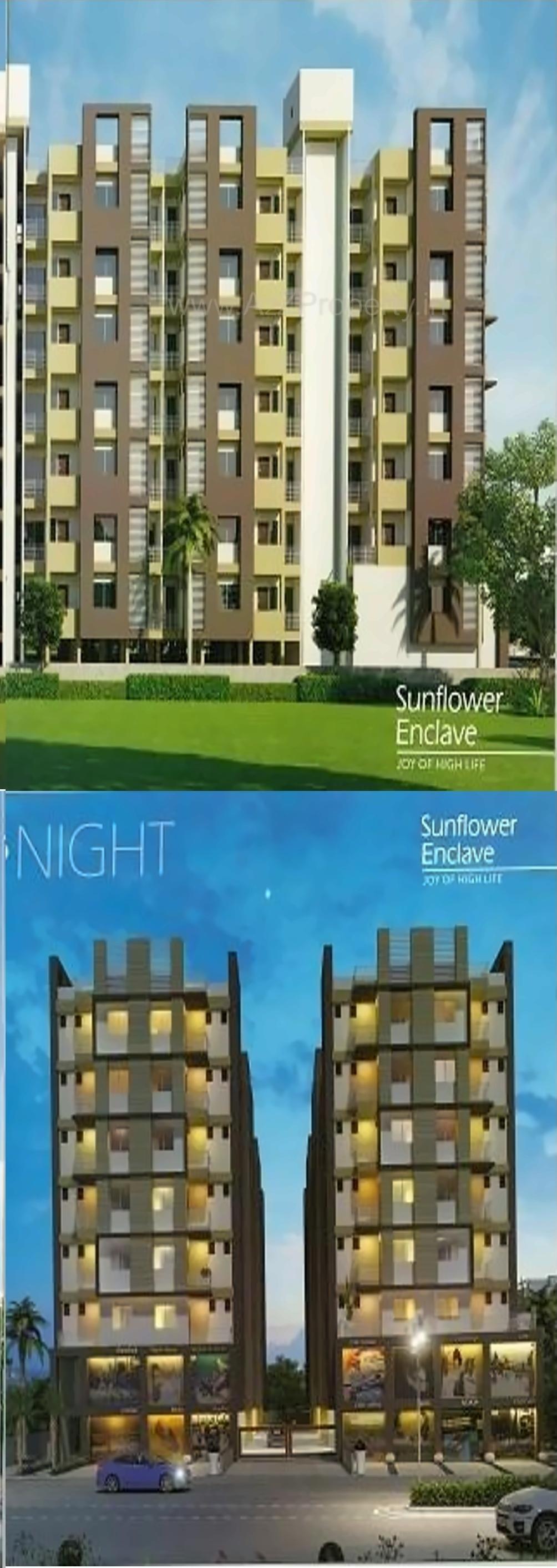 3D Elevation of real estate project Sunflower Enclave located at Sarkhej, Ahmedabad, Gujarat