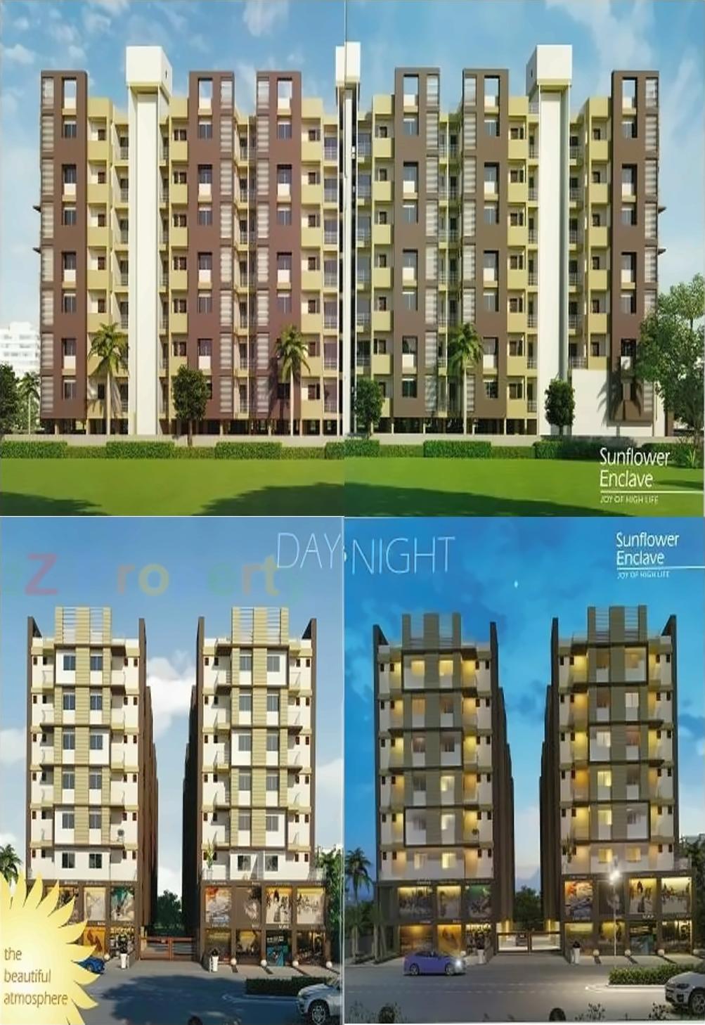 3D Elevation of real estate project Sunflower Enclave located at Sarkhej, Ahmedabad, Gujarat