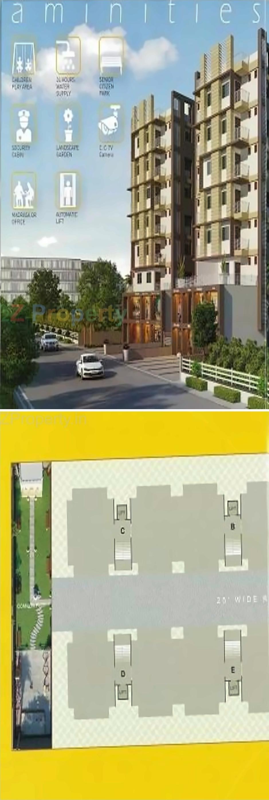 3D Elevation of real estate project Sunflower Enclave located at Sarkhej, Ahmedabad, Gujarat