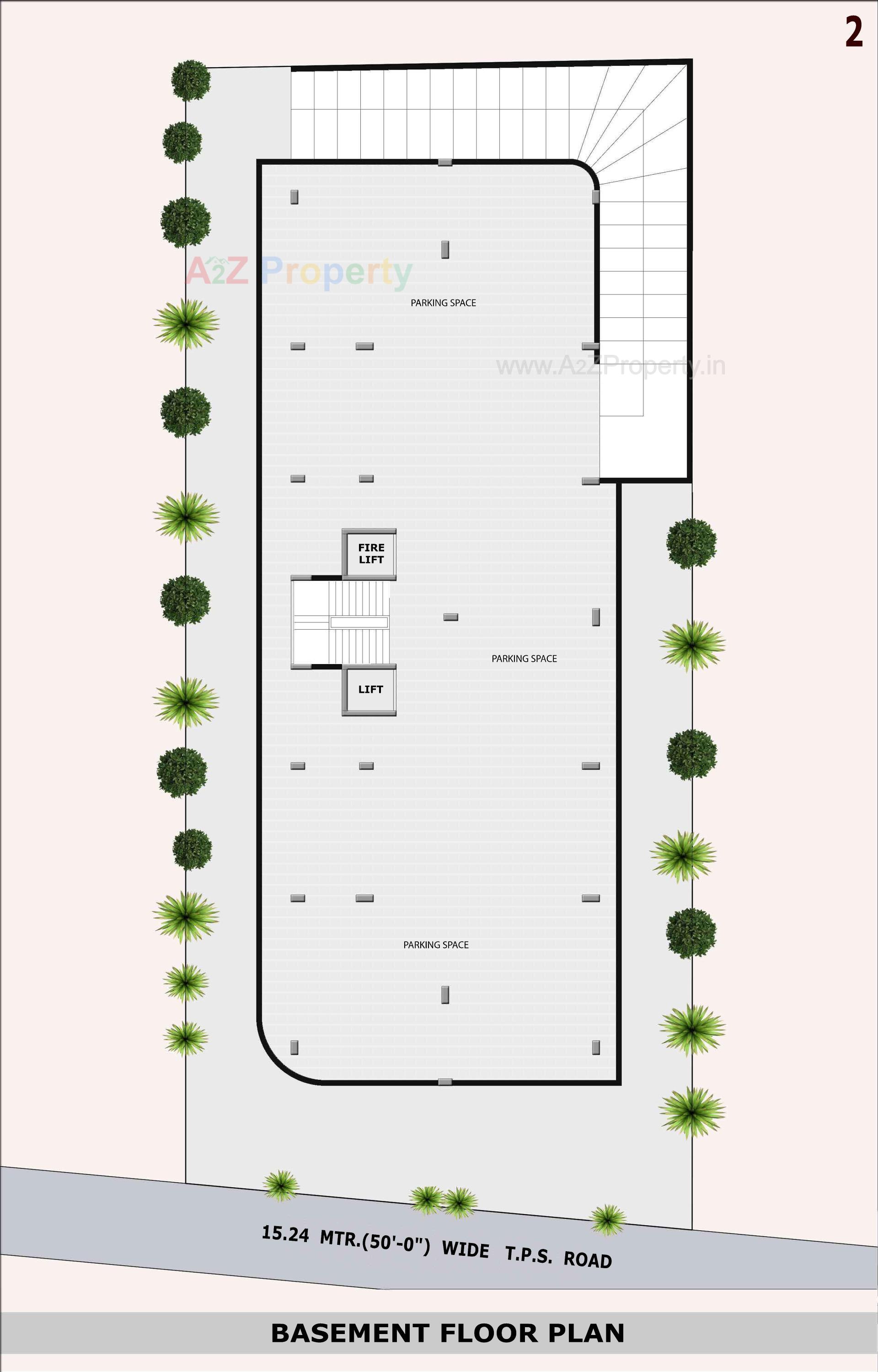 Layout of real estate project Sunrise Elegance located at Paldi, Ahmedabad, Gujarat