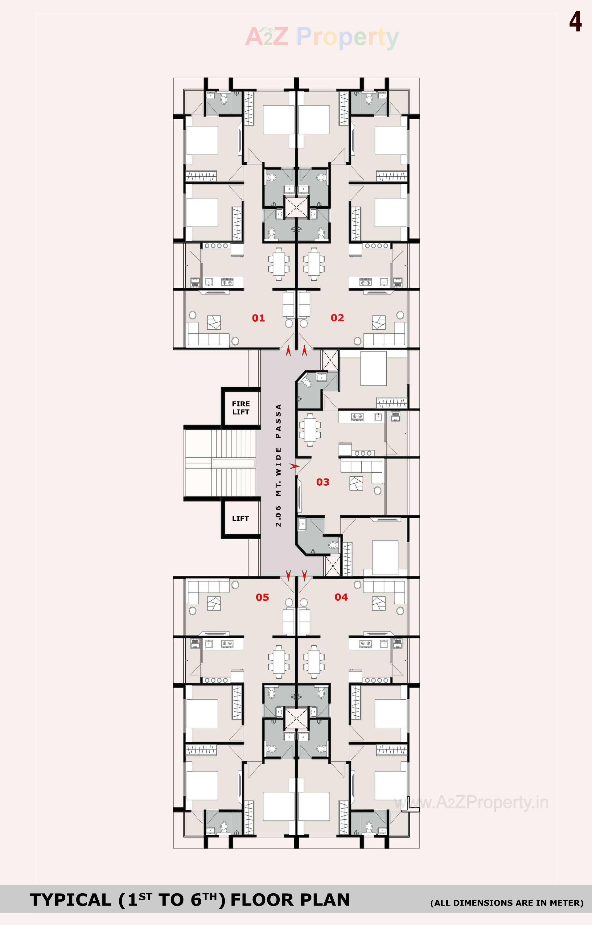 Layout of real estate project Sunrise Elegance located at Paldi, Ahmedabad, Gujarat