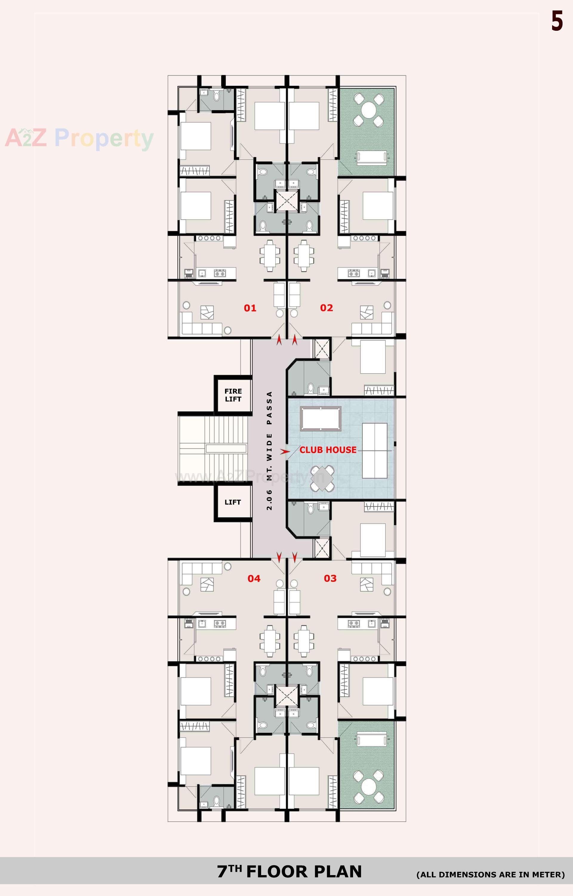 Layout of real estate project Sunrise Elegance located at Paldi, Ahmedabad, Gujarat