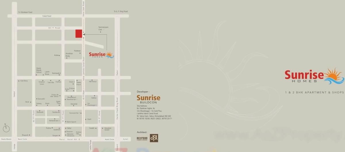  of real estate project Sunrise Homes located at Vatva, Ahmedabad, Gujarat