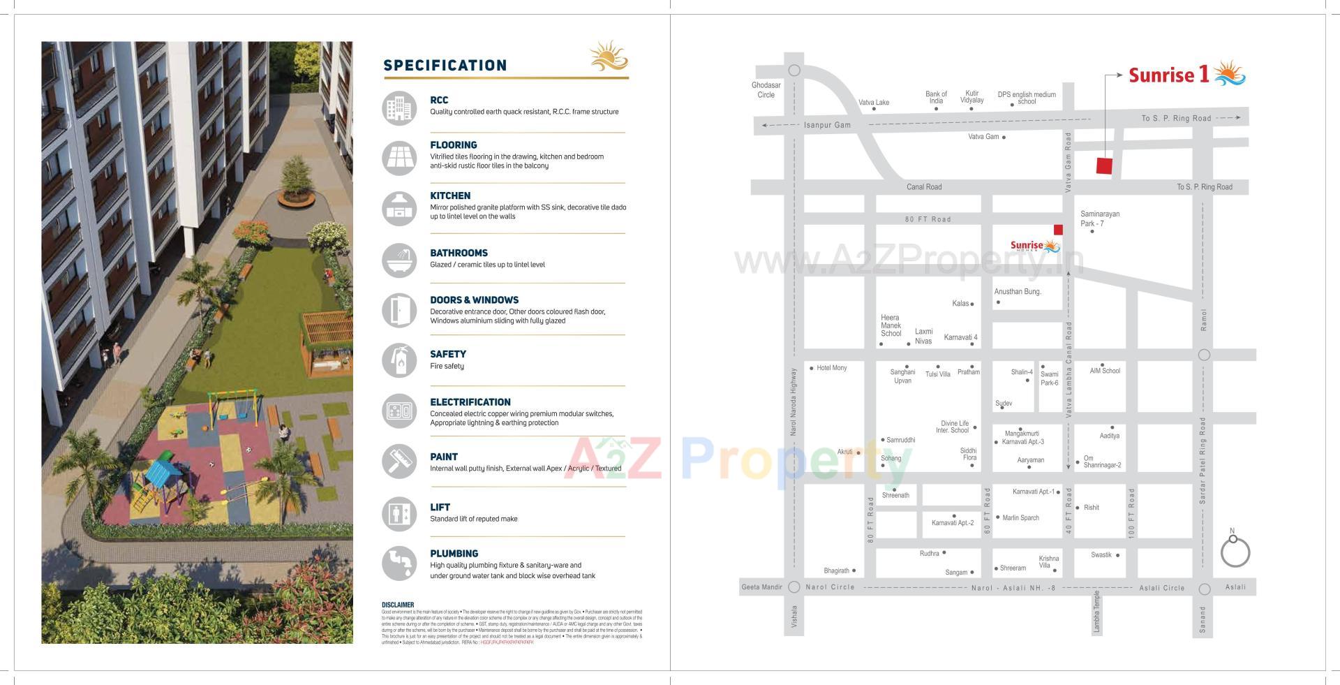  of real estate project Sunrise Homes located at Vatva, Ahmedabad, Gujarat