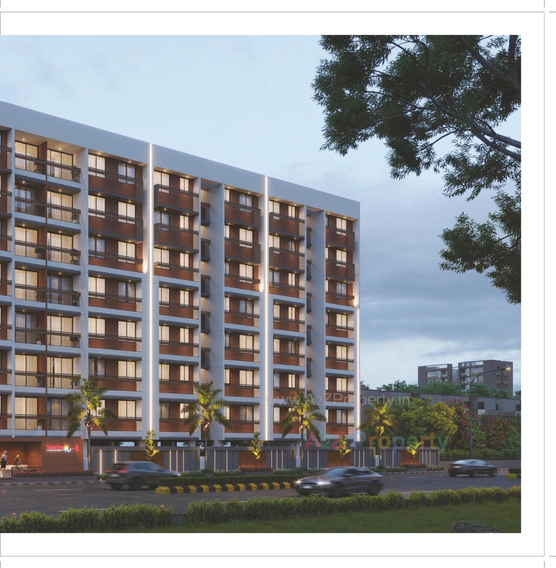 3D Elevation of real estate project Sunrise Homes located at Vatva, Ahmedabad, Gujarat